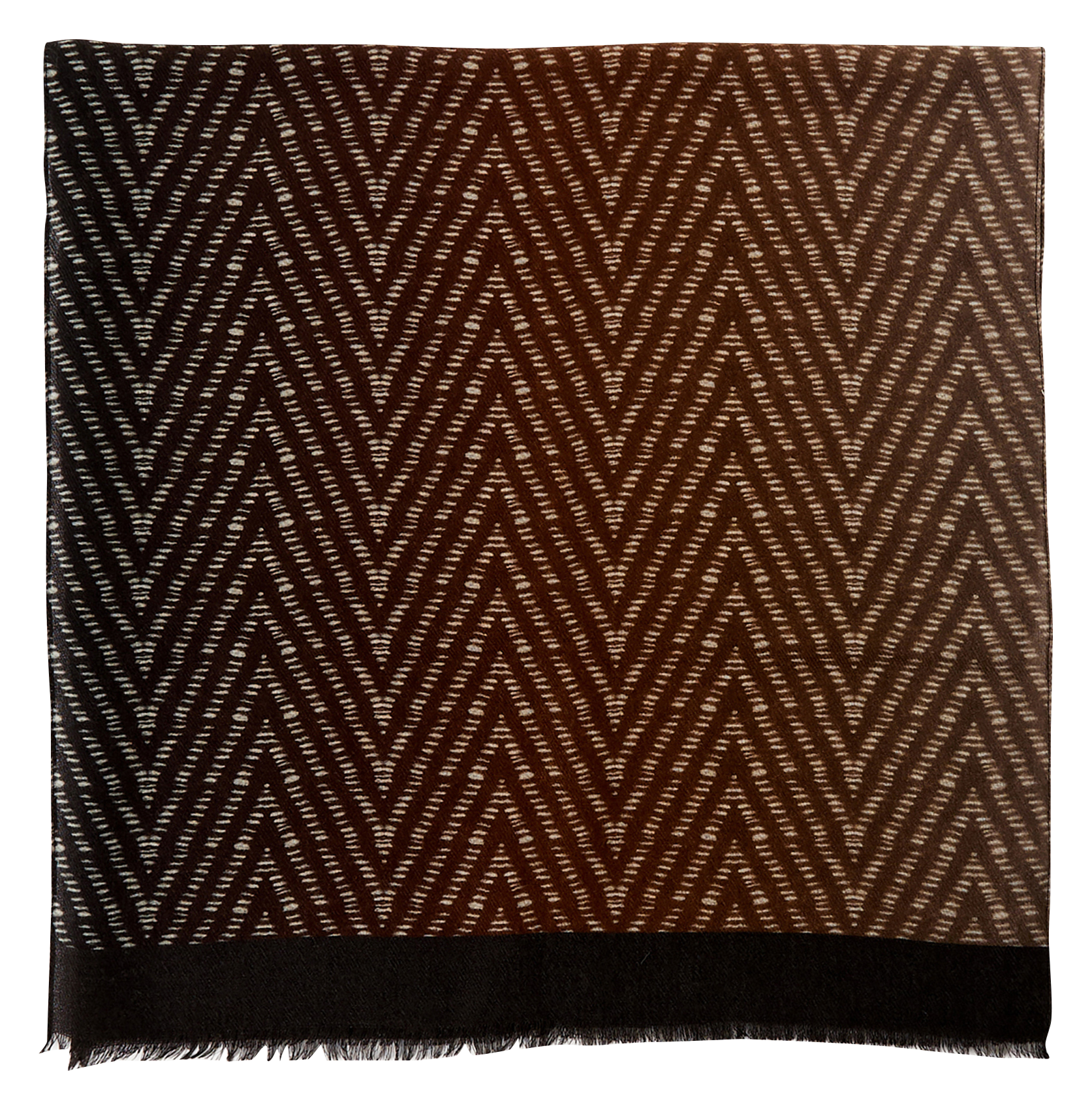 Wool herringbone stole SAISON 1865 Brown