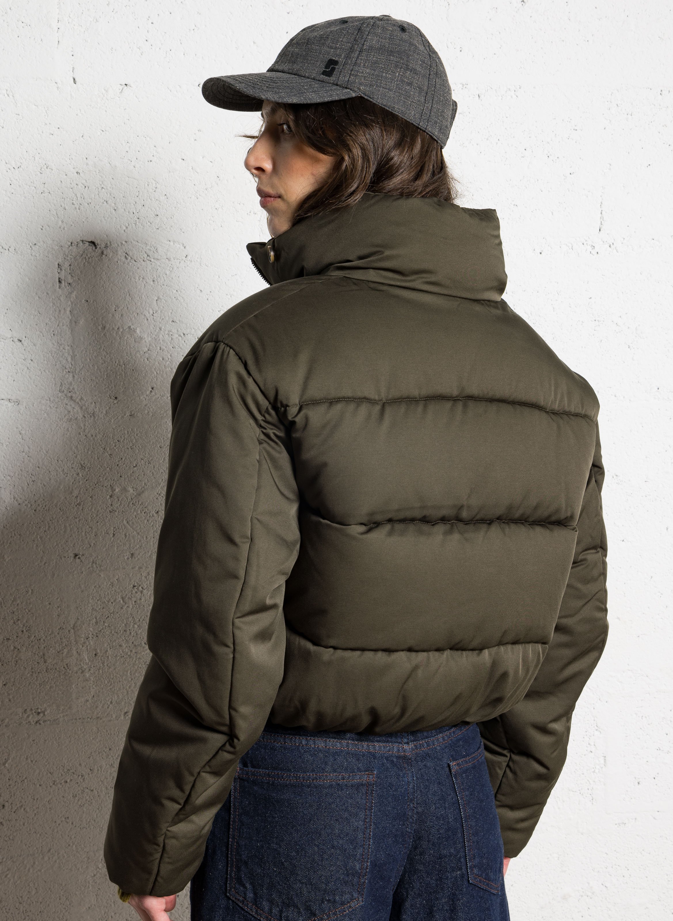 High-neck padded jacket SOEUR Khaki