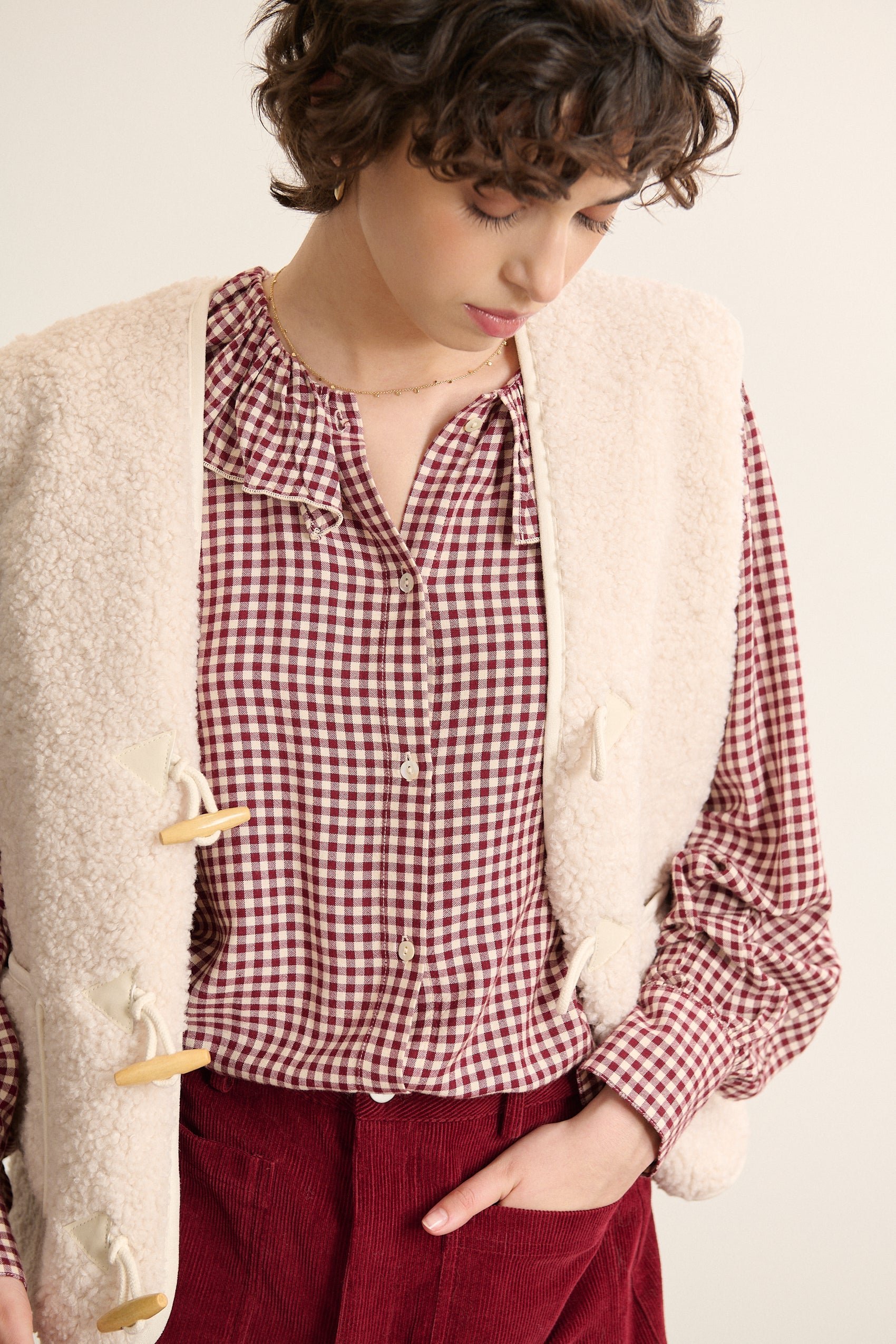 Sleeveless jacket GARANCE PARIS White