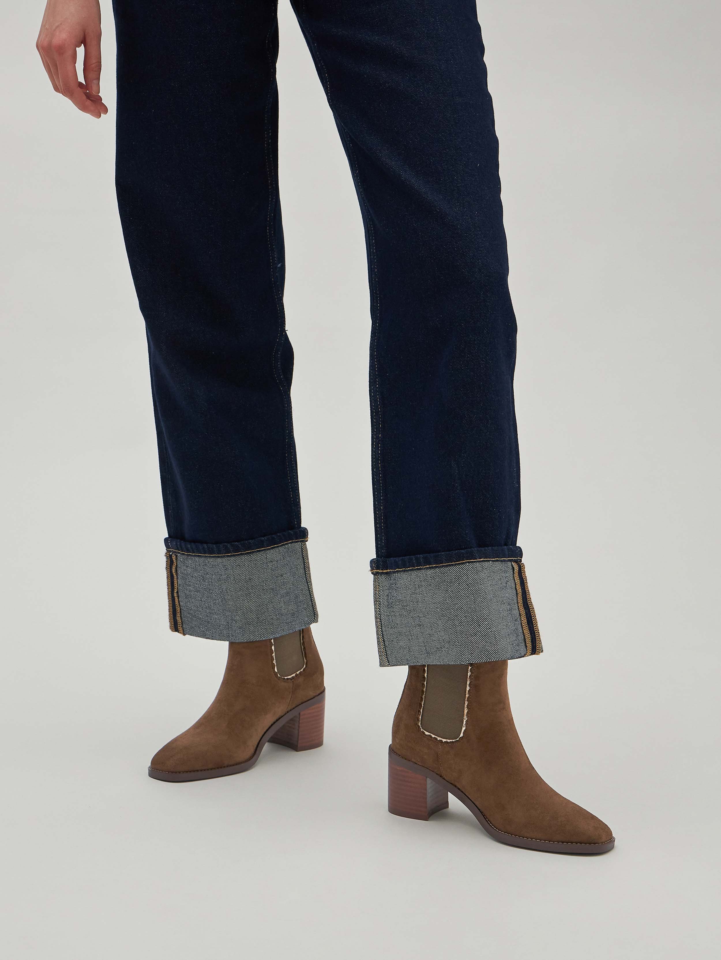 Bottines chelsea à talon VANESSA WU Marron