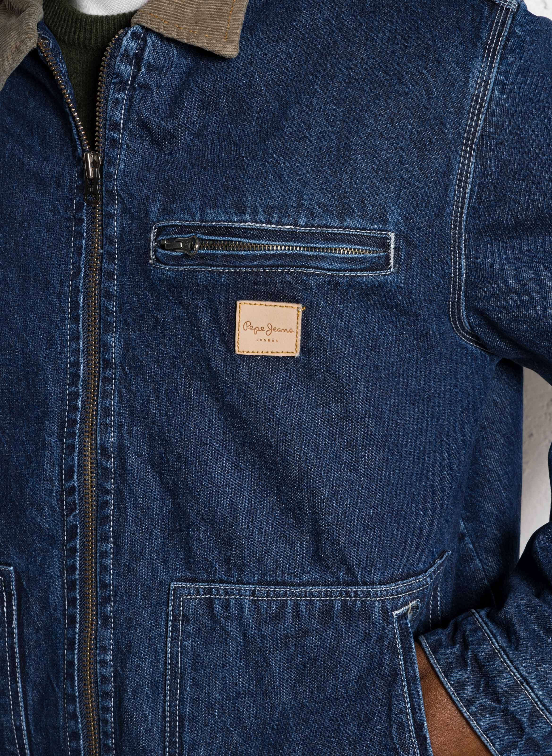 Veste col classique en colton PEPE JEANS Bleu