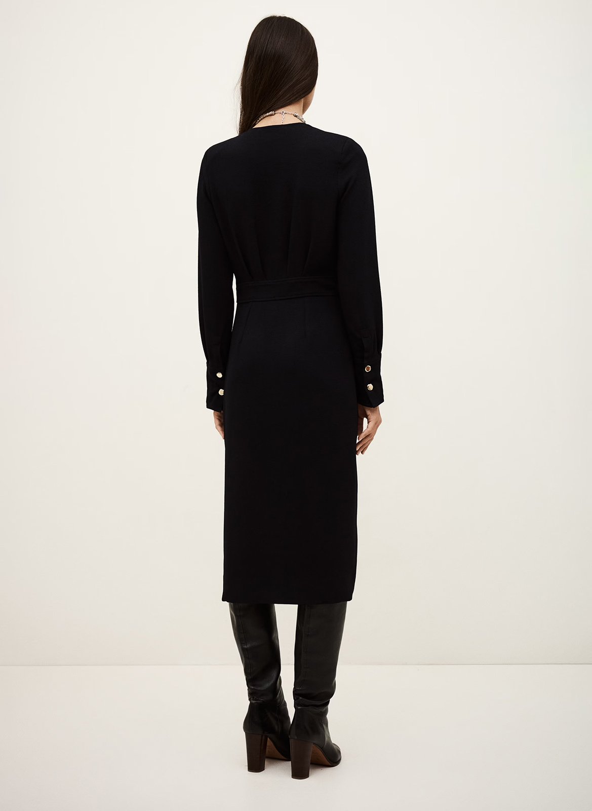 Robe longue col V BA&SH Bleu