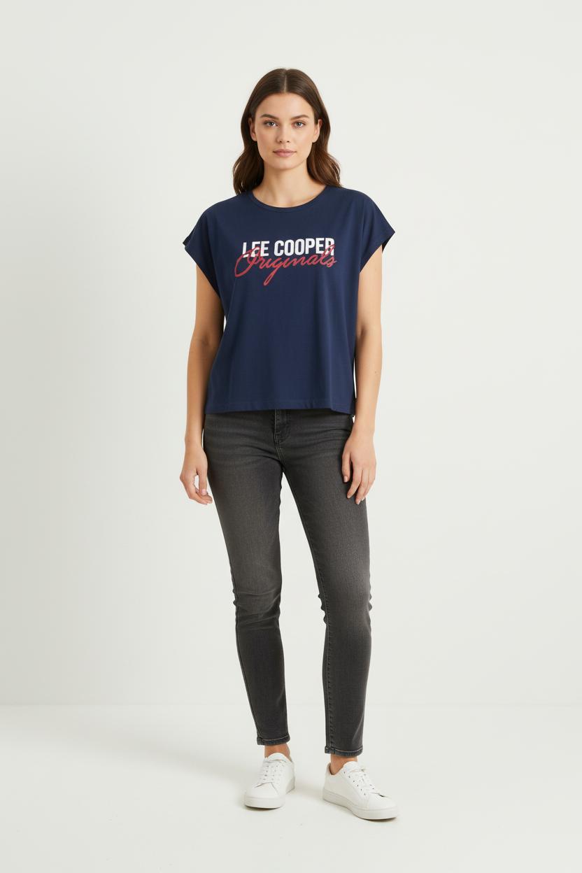 Tommy Badge T-shirt LEE - Seconde Main Blue
