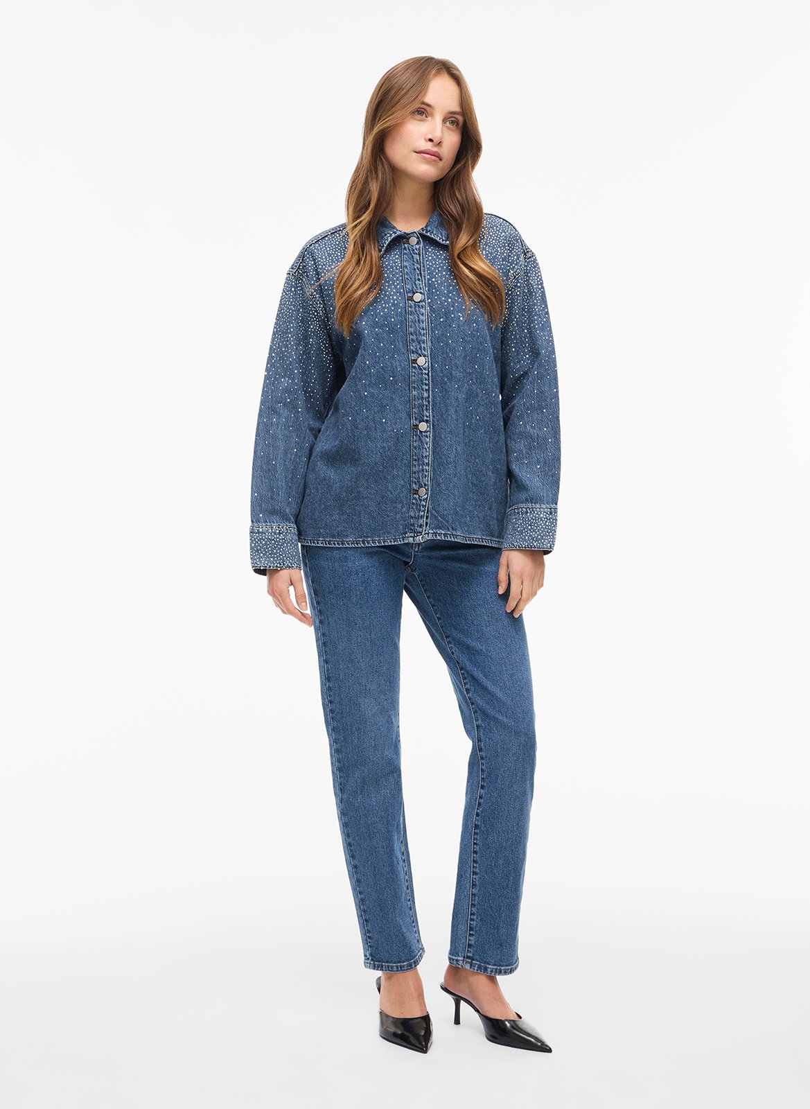 Diamanté shirt VILA Blue