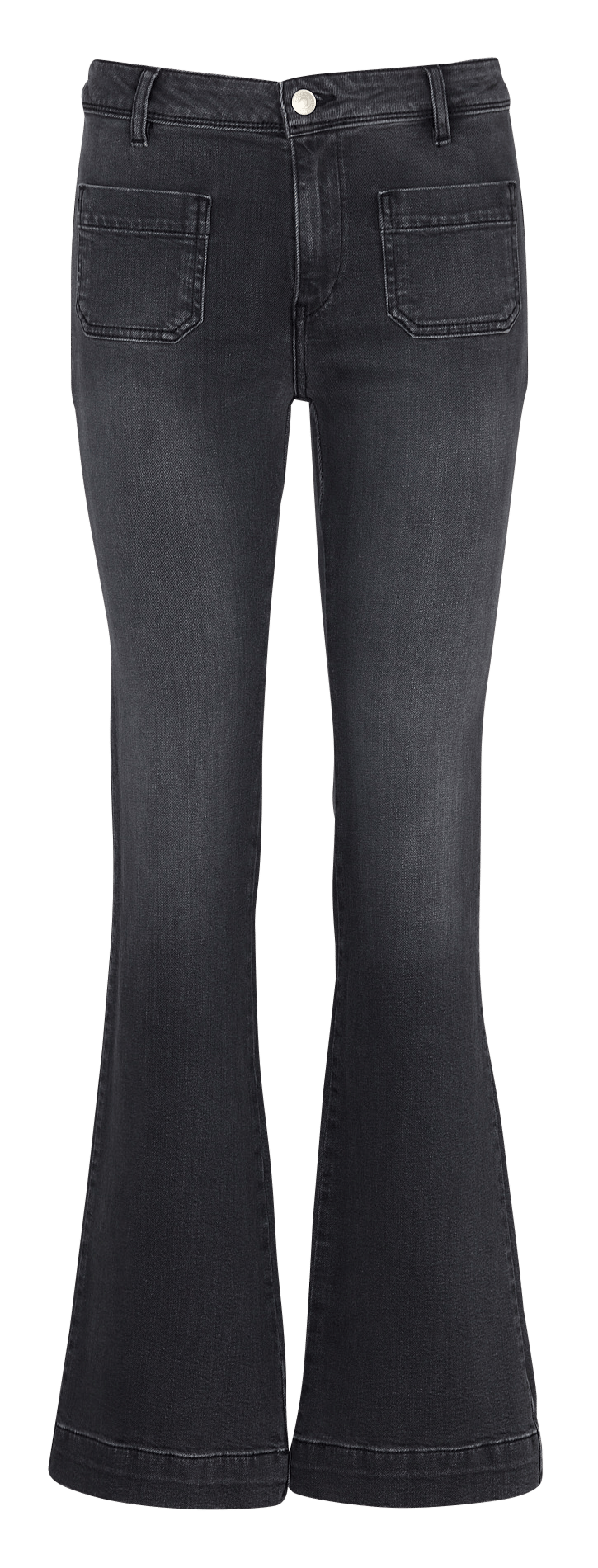 Charlotte cotton flared jeans ACQUAVERDE Grey
