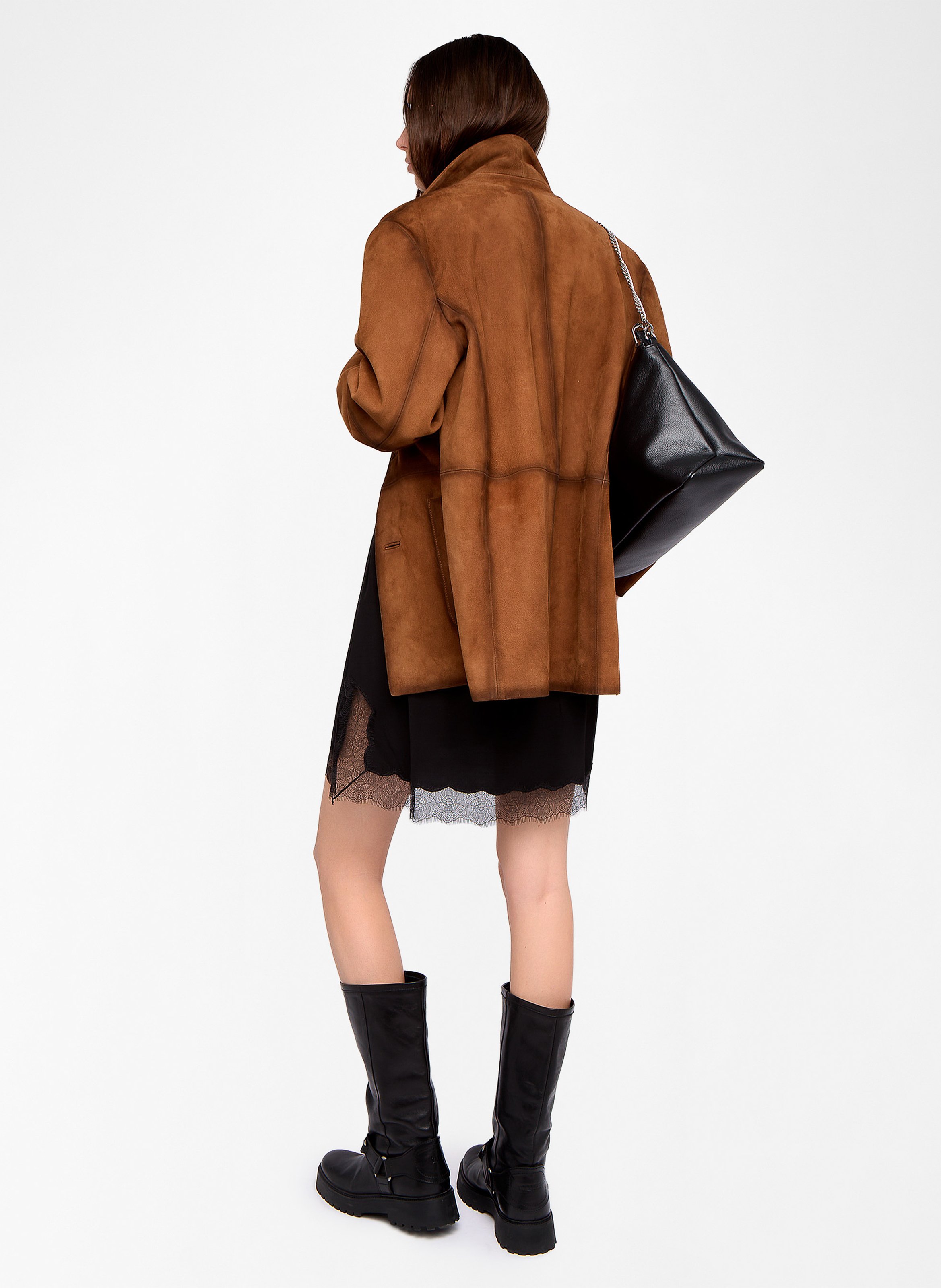 Jupe courte en dentelle ZADIG&amp;VOLTAIRE Noir