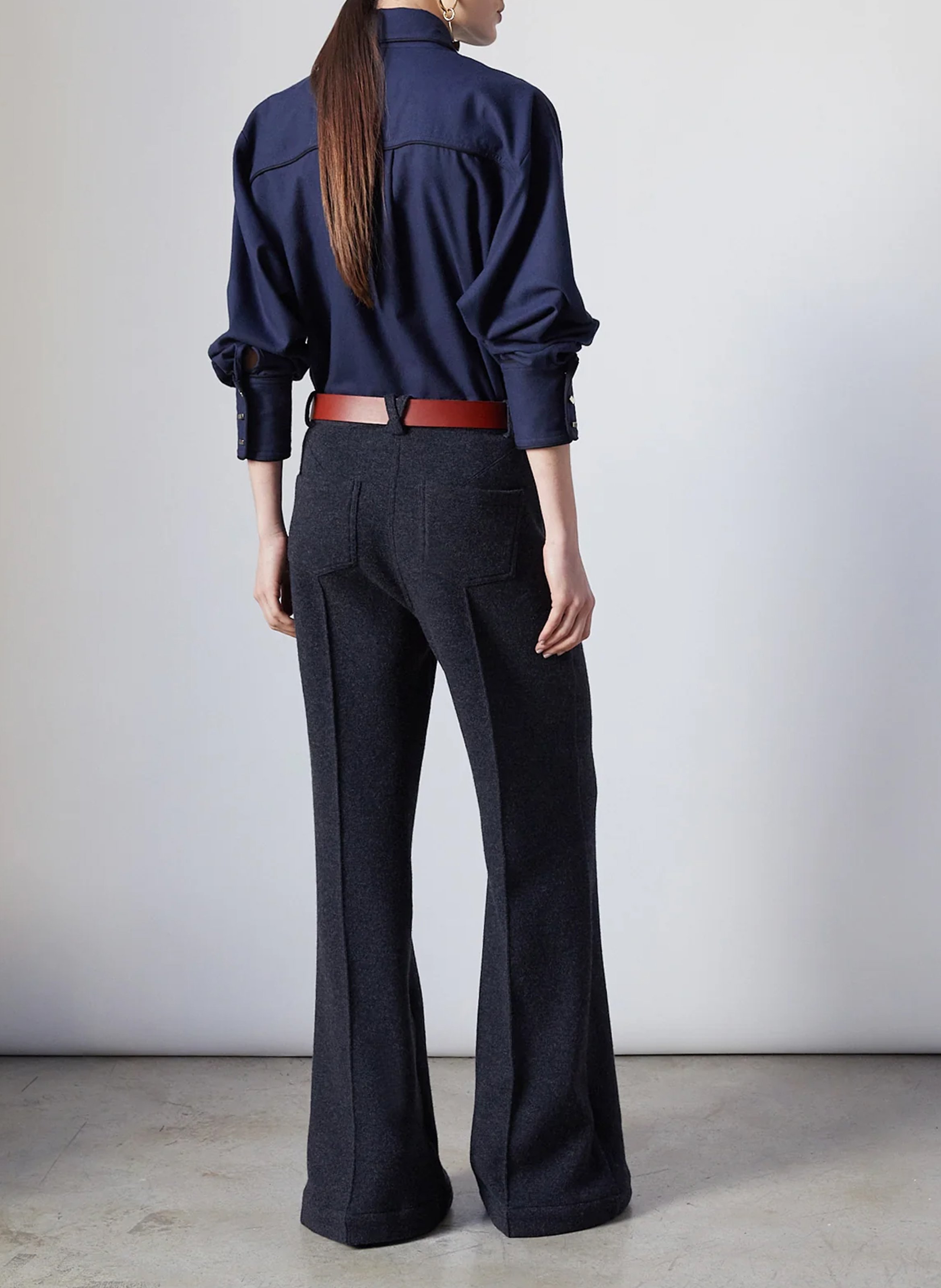 Chemise oversize col classique en coton THE LABEL EDITION Bleu