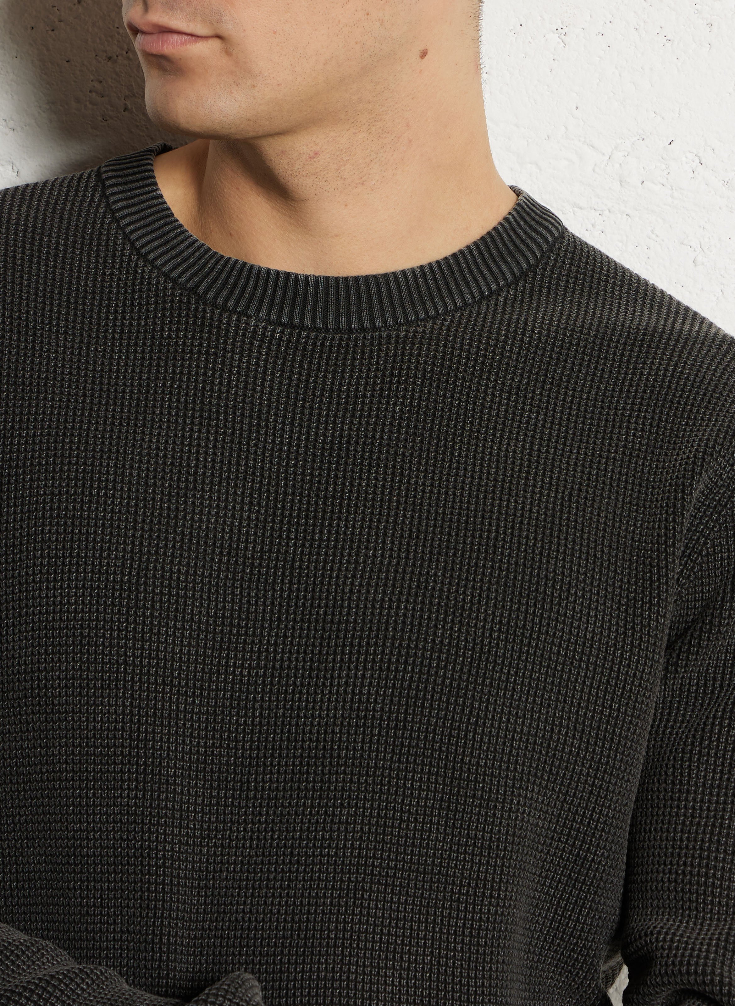 Pull droit col rond en coton PEPE JEANS Noir