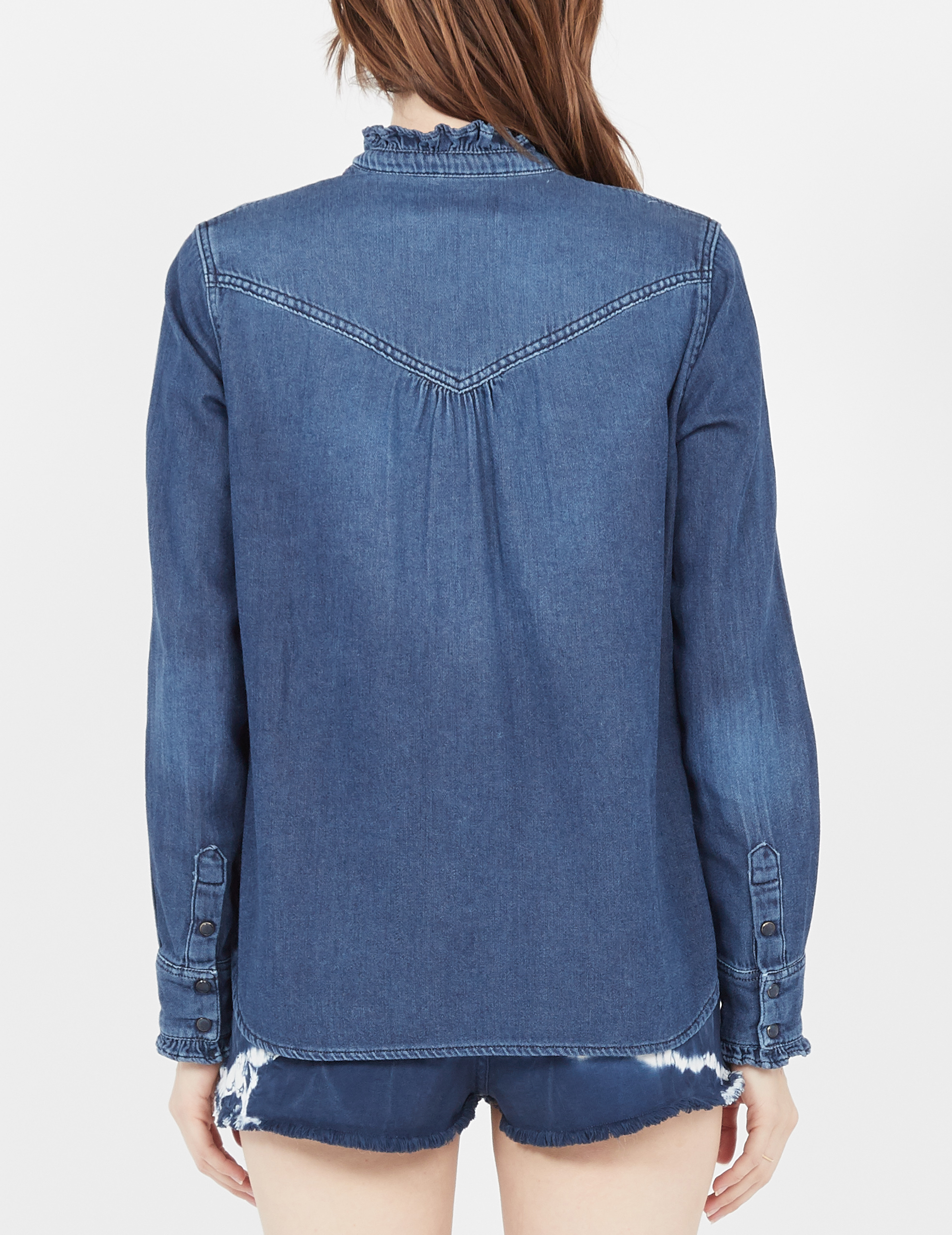 Spijkerblouse met ronde hals ACQUAVERDE Jeans Stone
