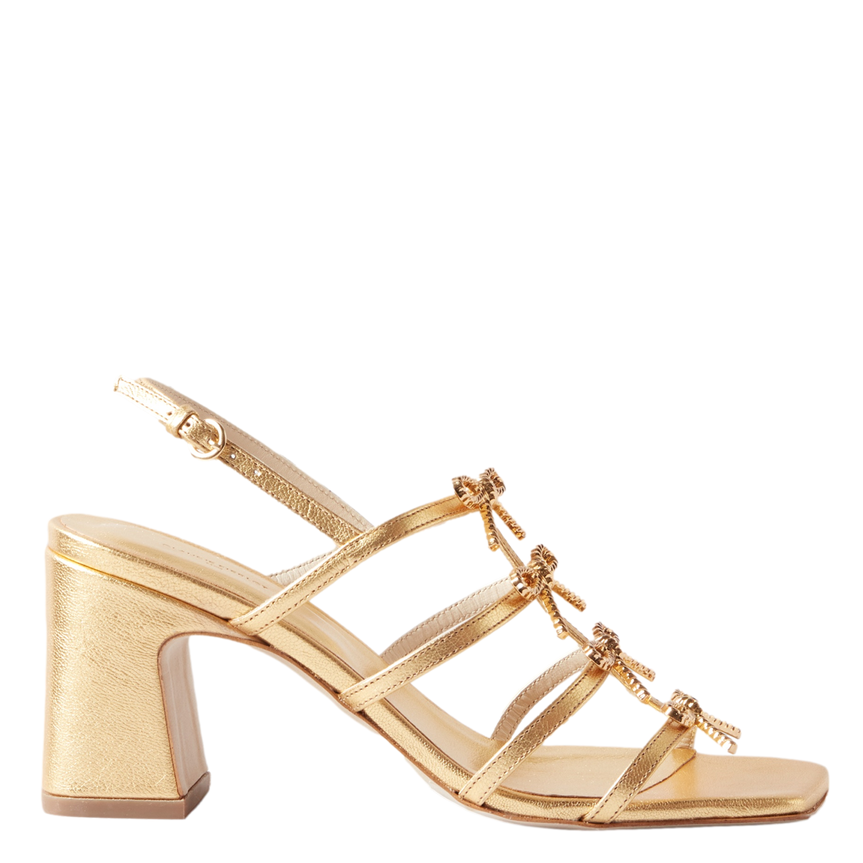 Alice - Ledersandalen mit Absatz CLAUDIE PIERLOT Golden