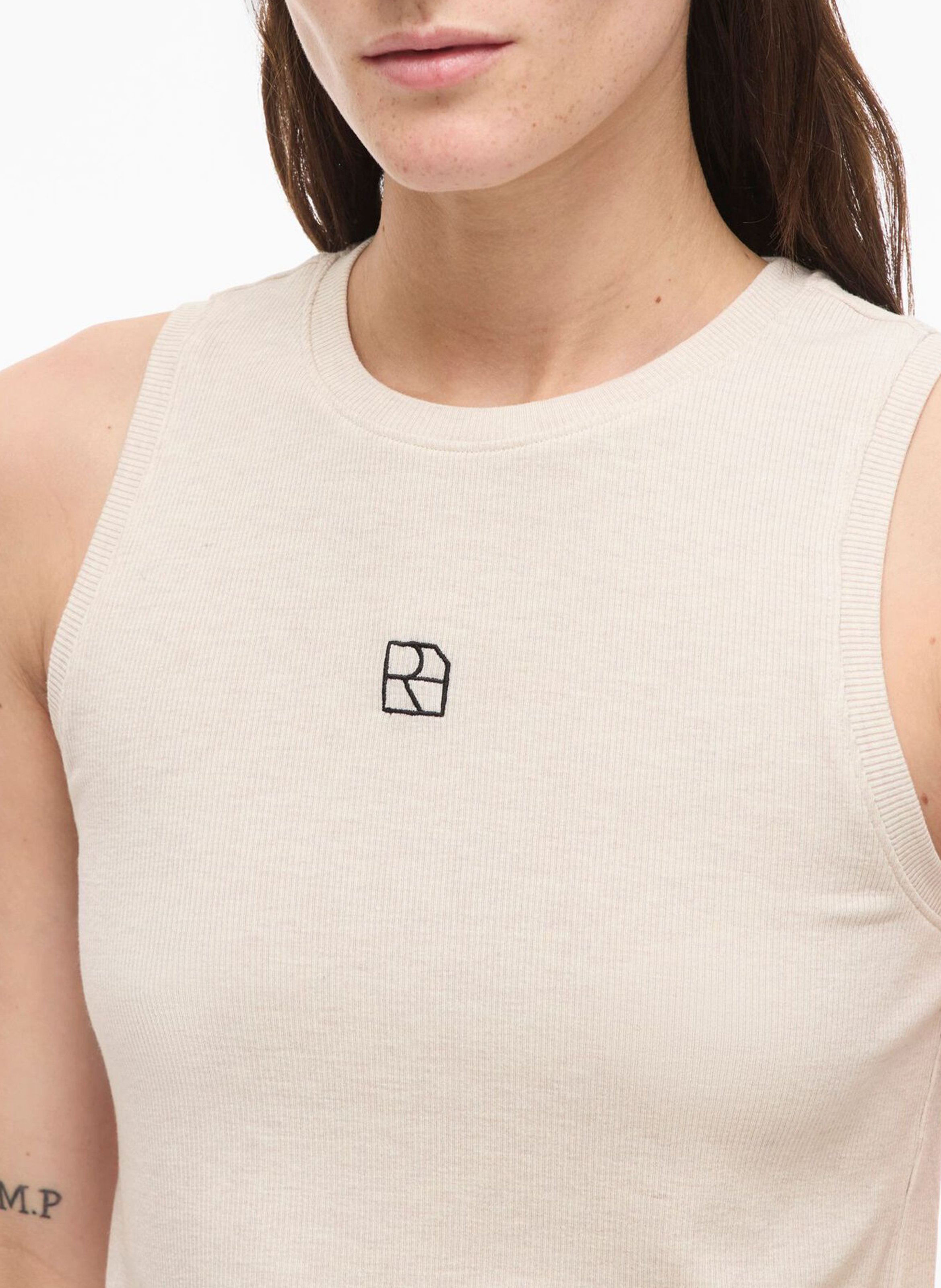 Top col rond  ROUGE EDIT Beige