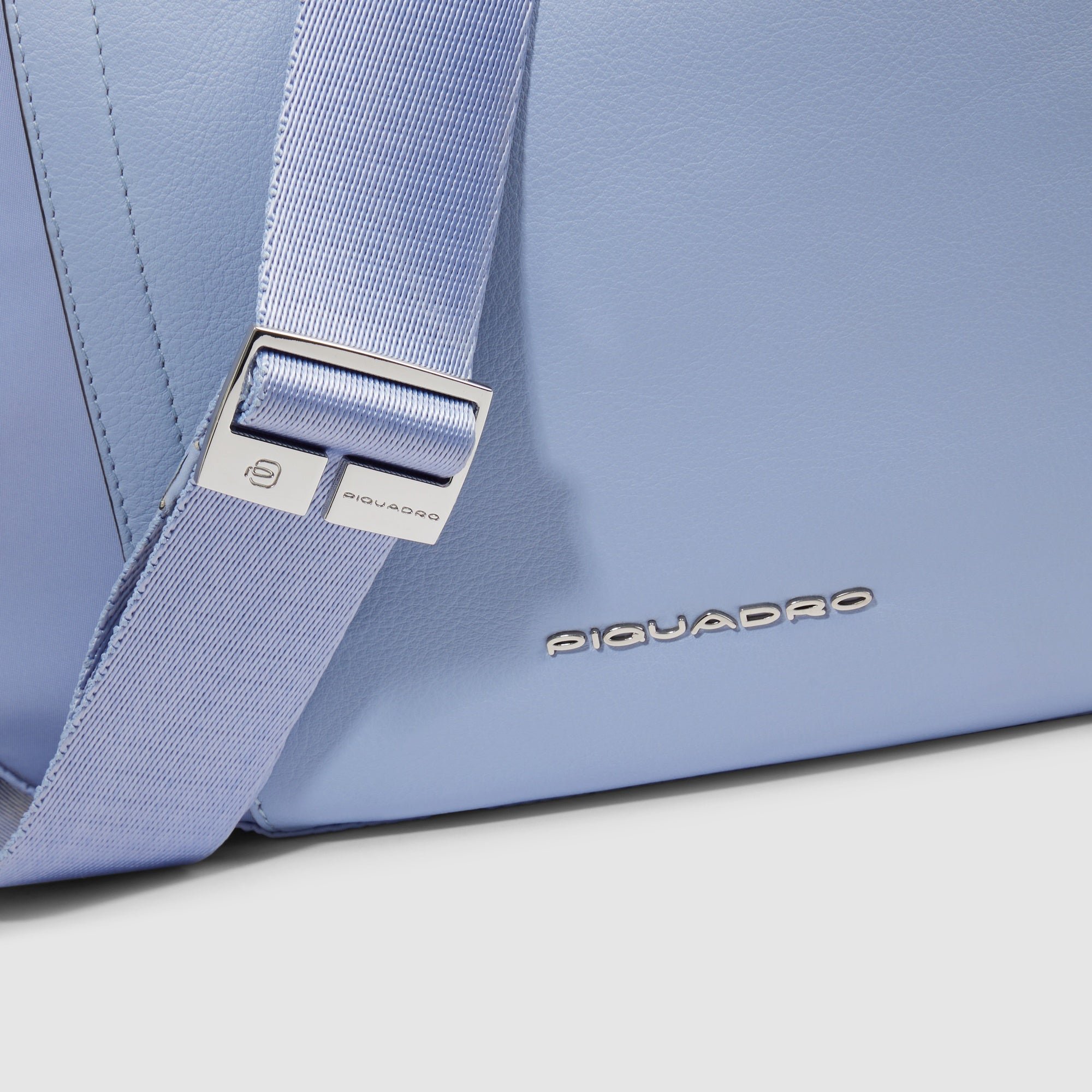 Women's shoulder bag for iPad® with RFID protection and pocket for Piquadro smart tracker PIQUADRO Purple