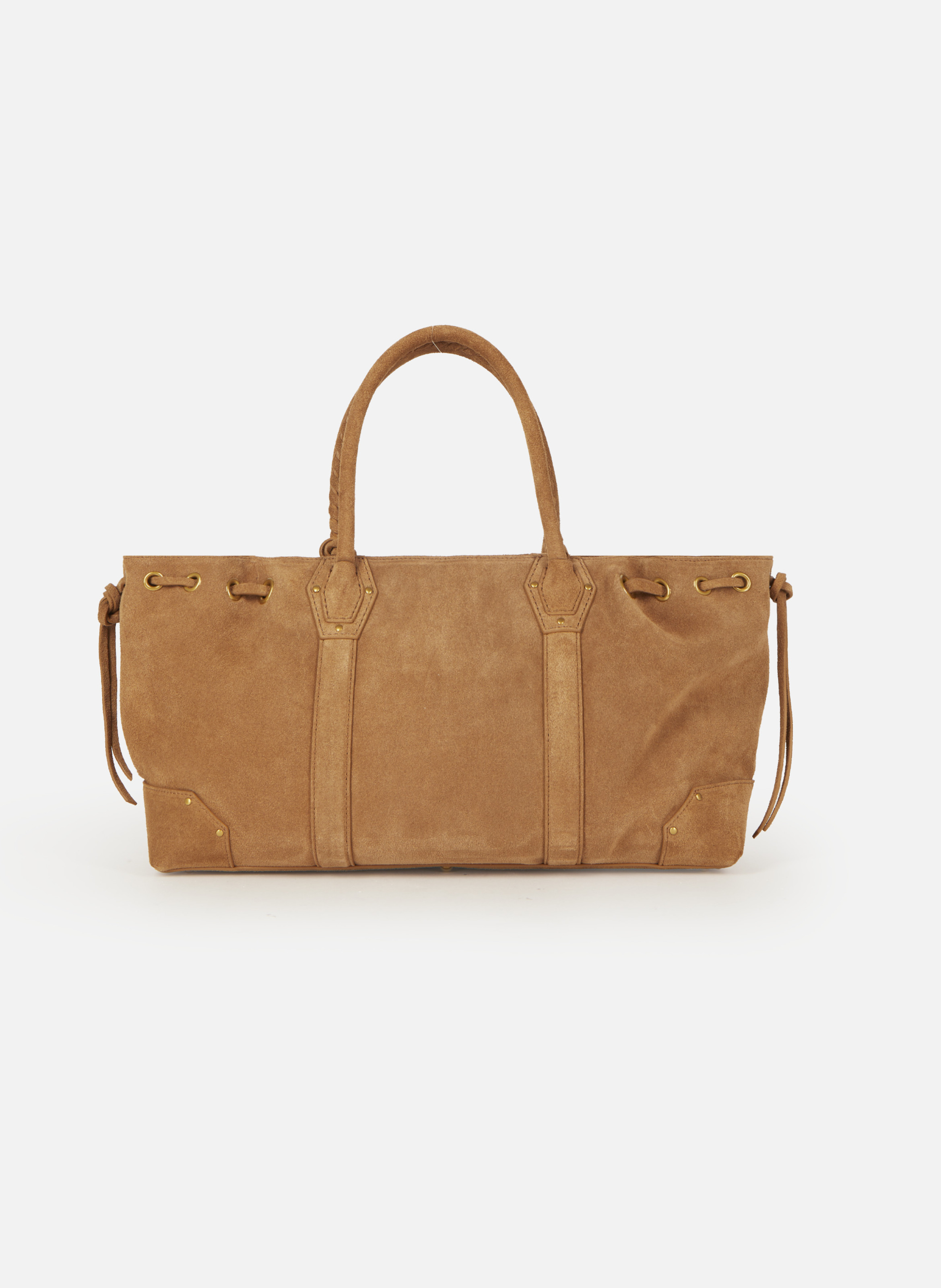 Suede tote bag THE KOOPLES Brown