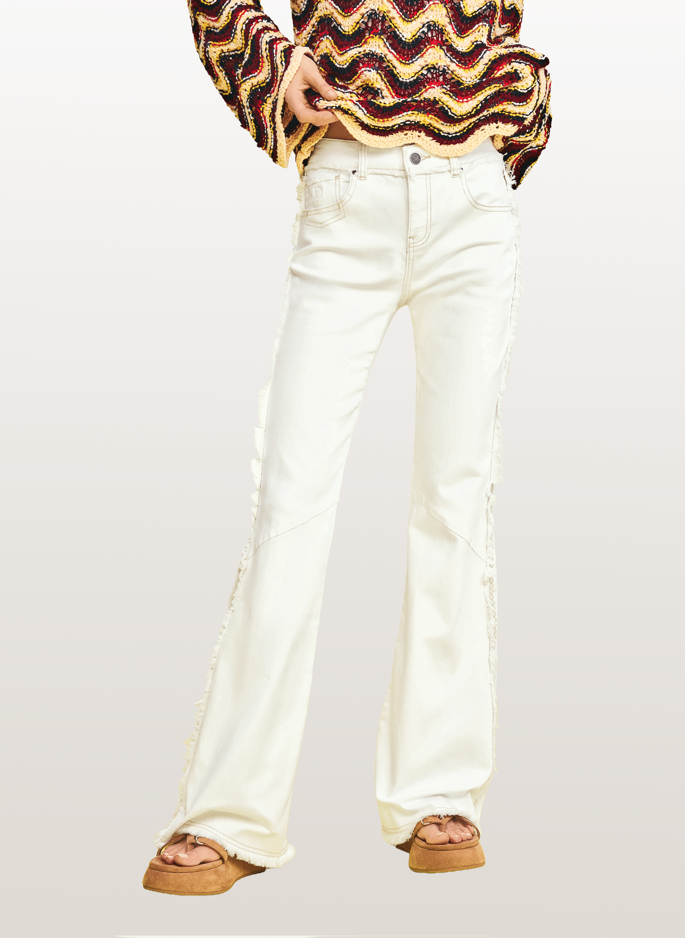 Bootcut-Jeans DESIGUAL Weiss