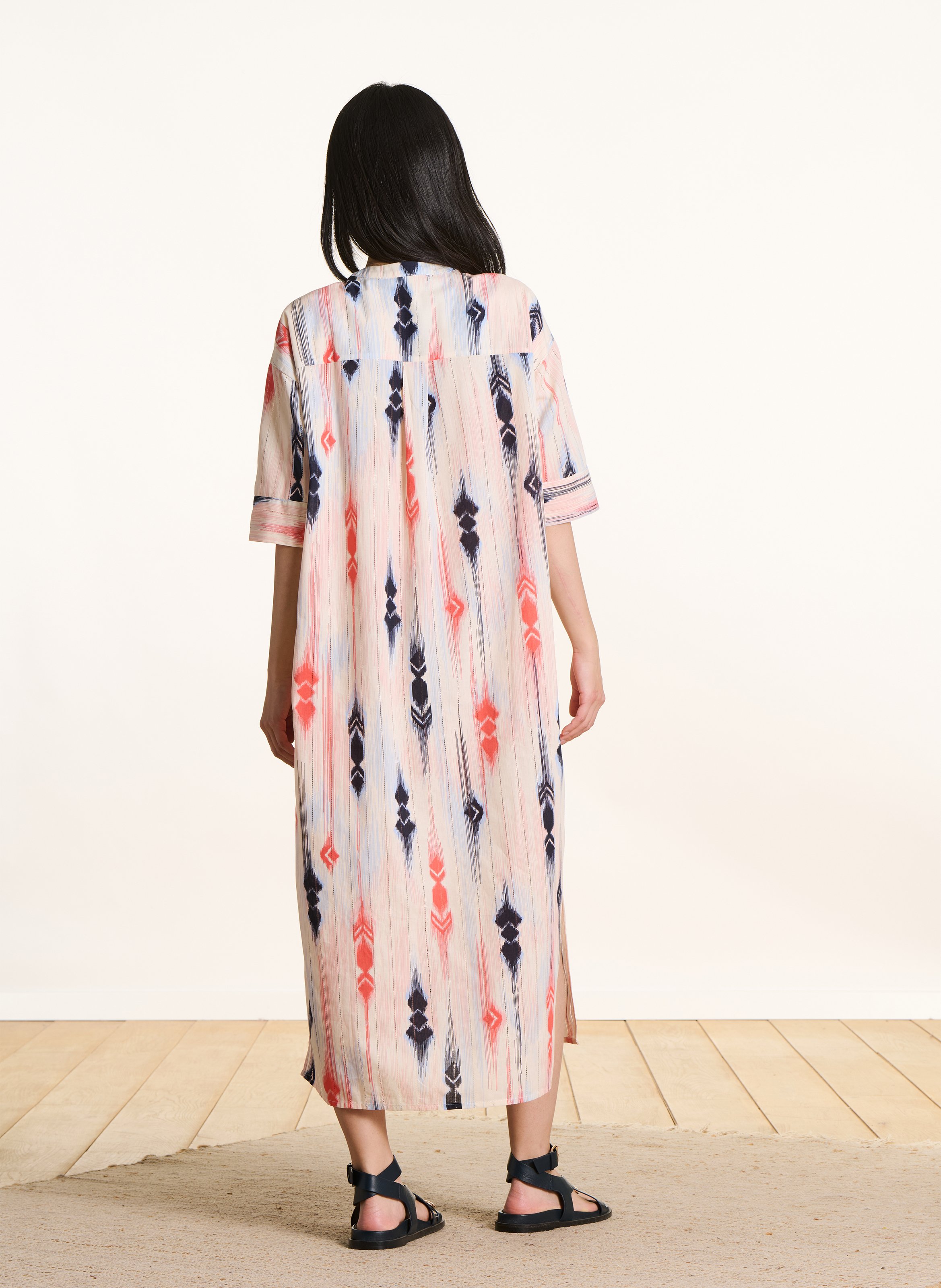 Langes Hemdkleid aus Bio-Baumwolle LA FEE MARABOUTEE Mehrfarbig