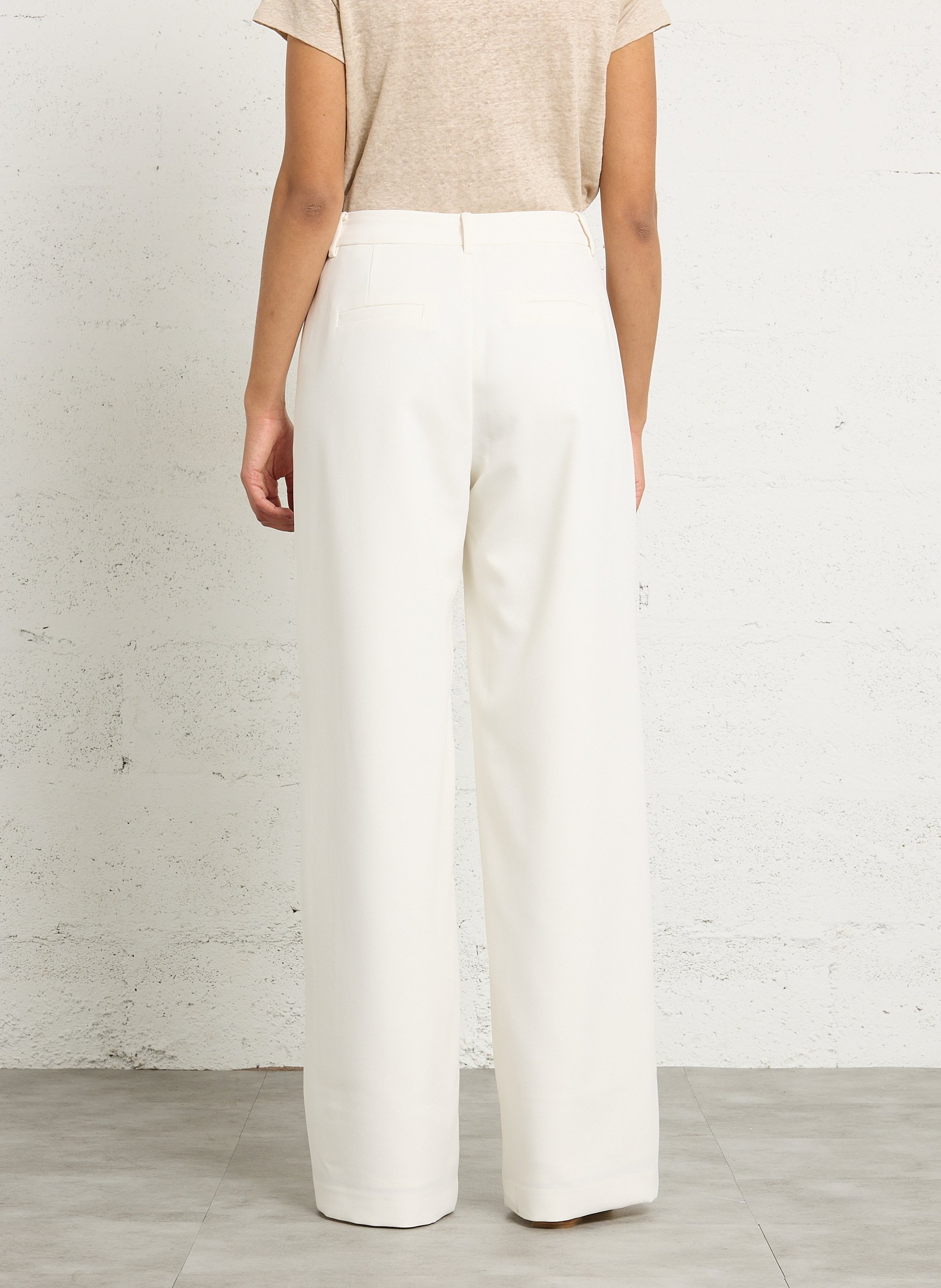 Azawood - Weite Hose mit hohem Bund SUNCOO Weiss