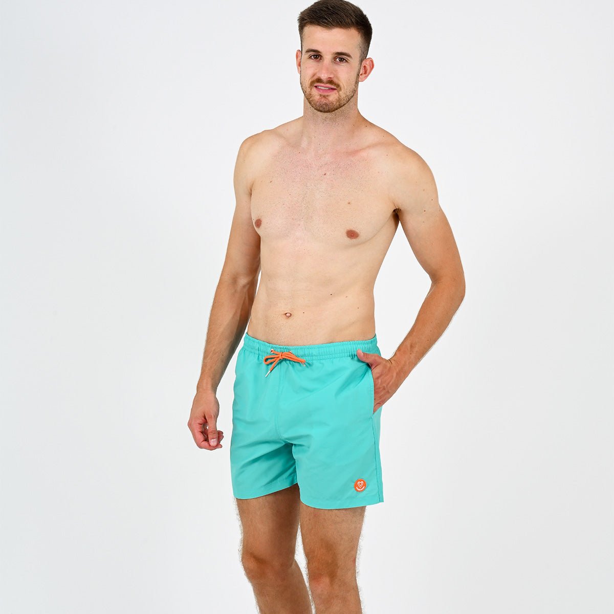 Aqua solid swim shorts VENDREDI SWIMWEAR Green