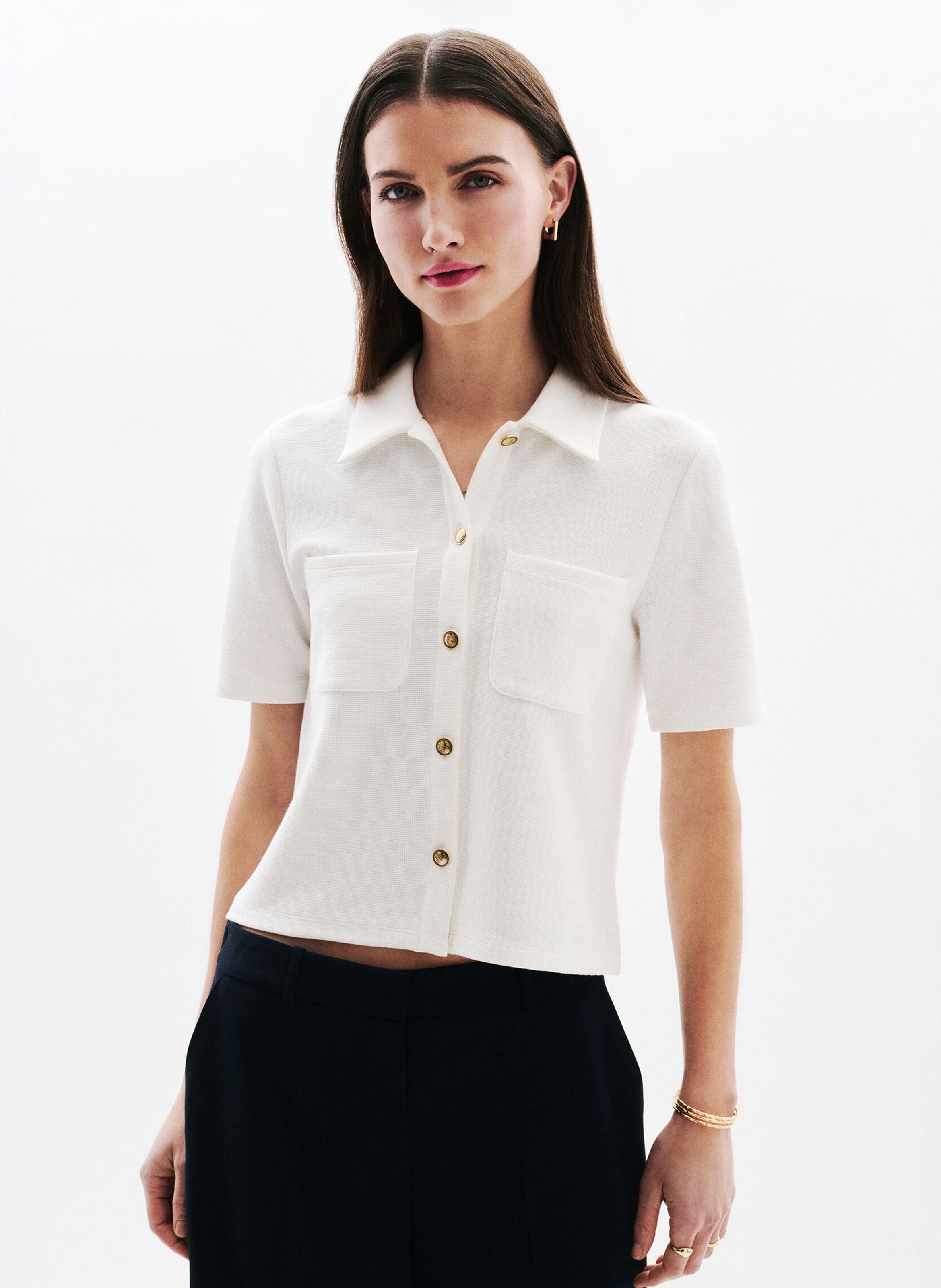 Top mit klassischem Kragen CAROLL