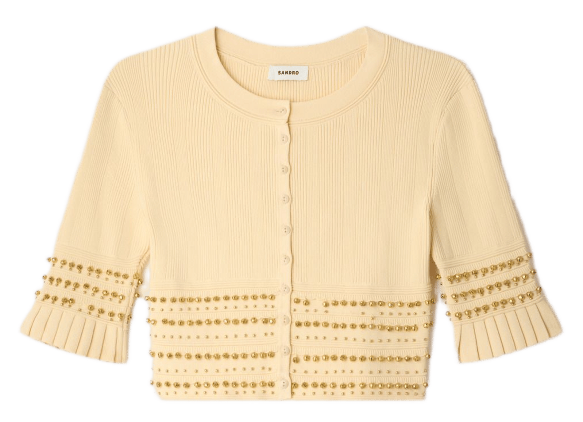 Top col rond SANDRO Beige