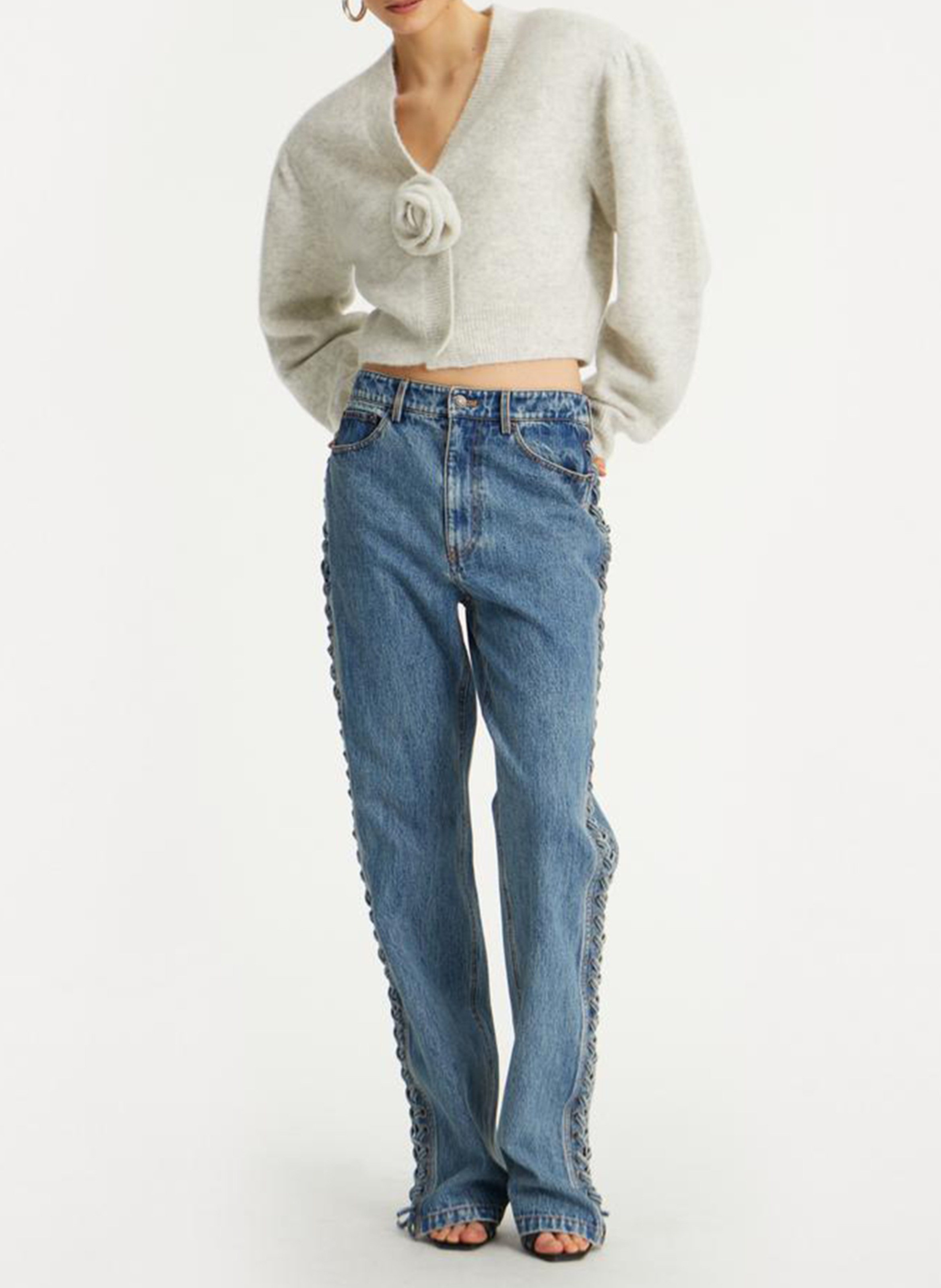 Straight organic cotton jeans ROTATE Blue