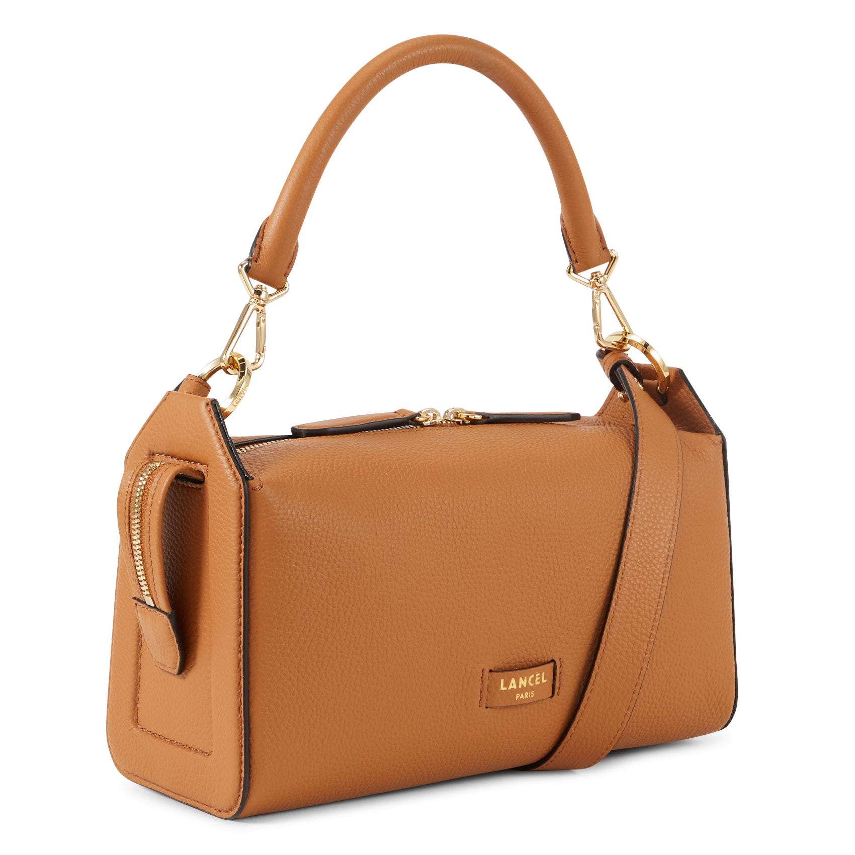 Gefütterte Hobo-Tasche aus genarbtem Leder LANCEL Beige