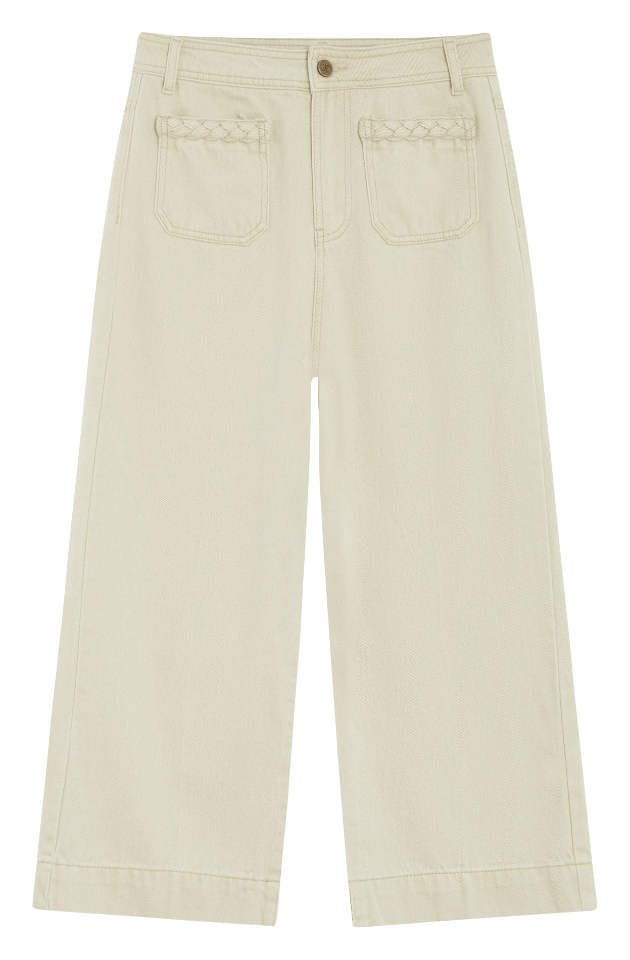 Katoenen, cropped jeans GRACE ET MILA Beige