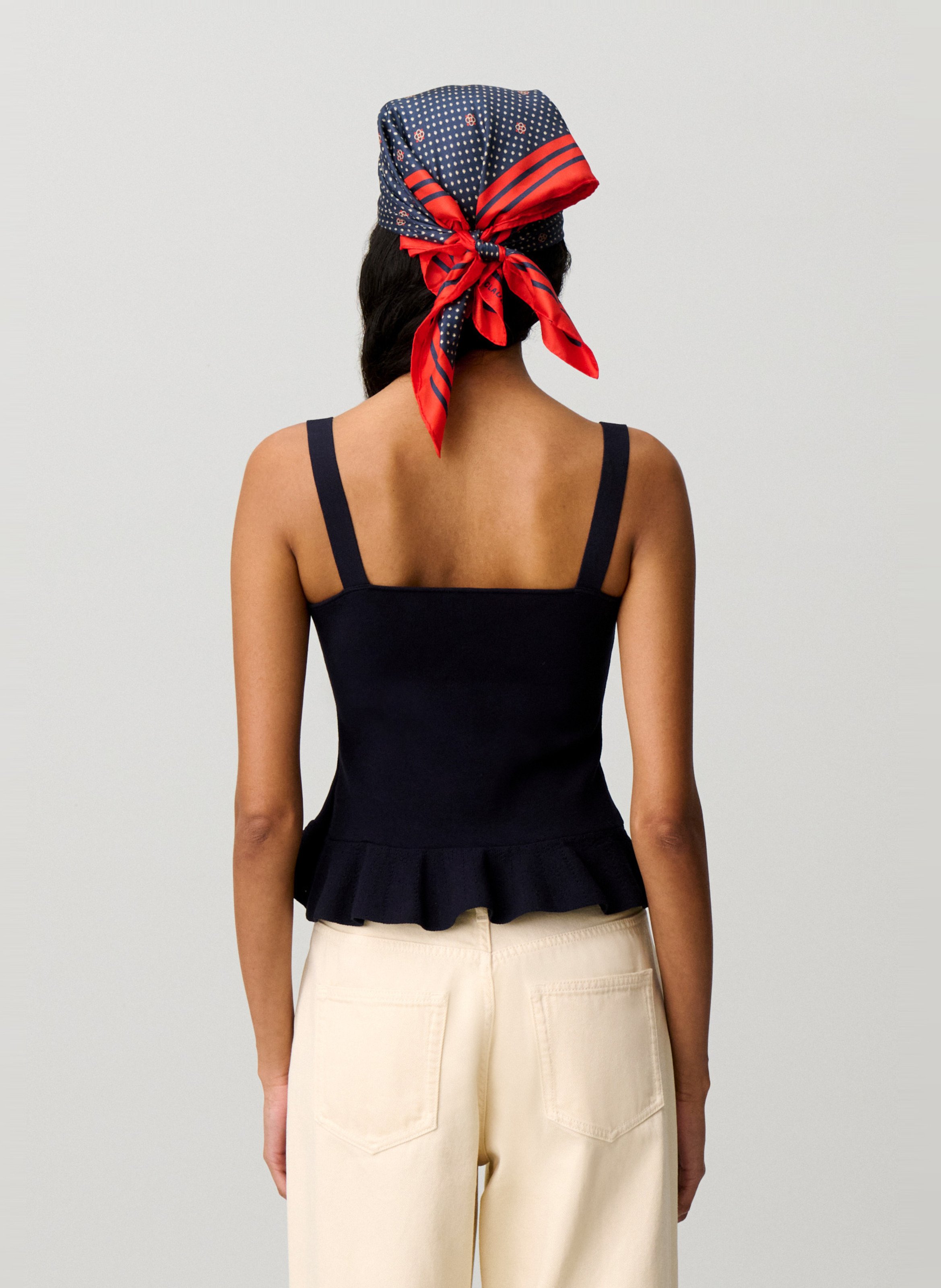 Top court en maille CLAUDIE PIERLOT Bleu