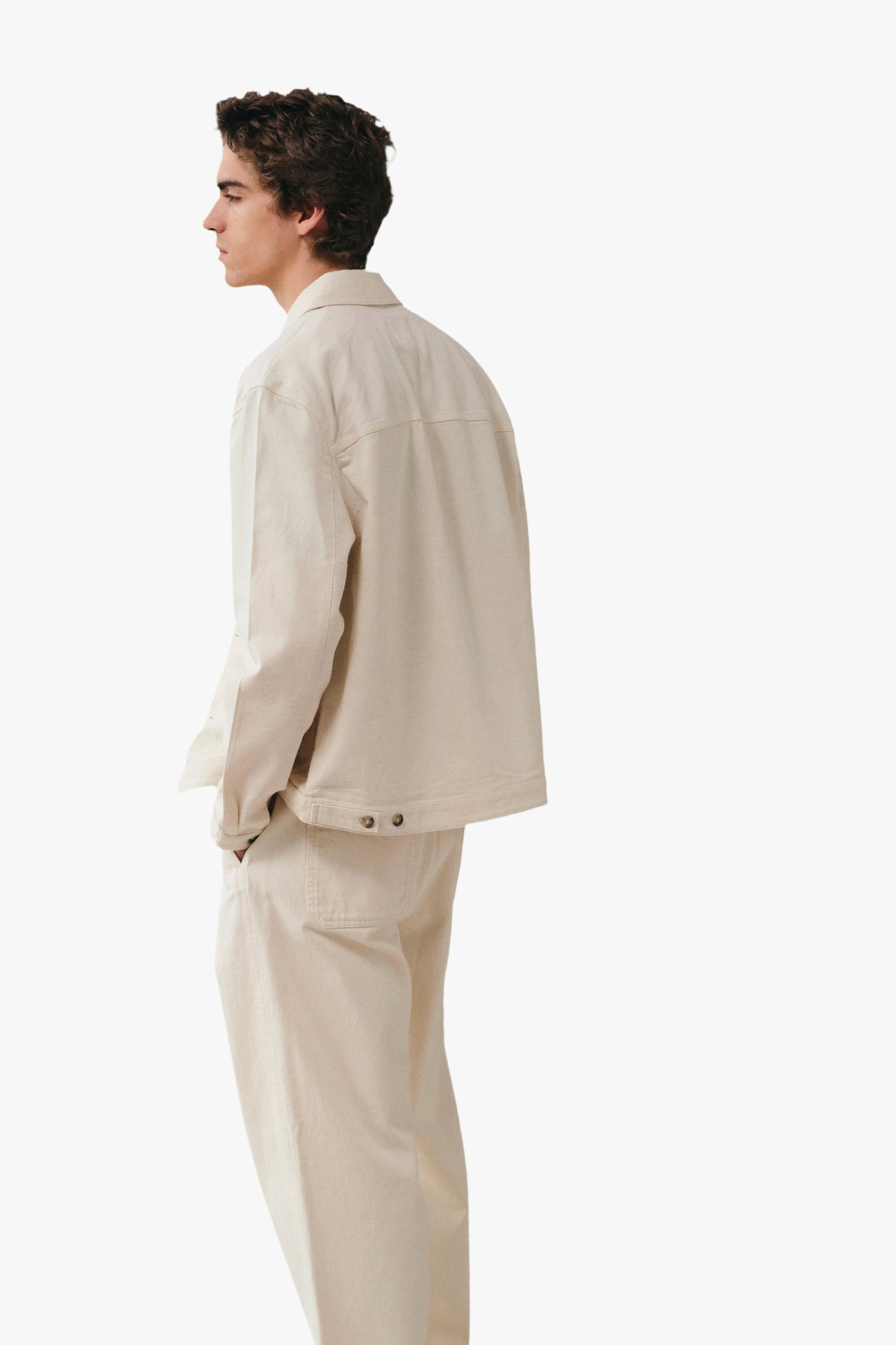 Wide leg calder jeans | Red Noyoco Men