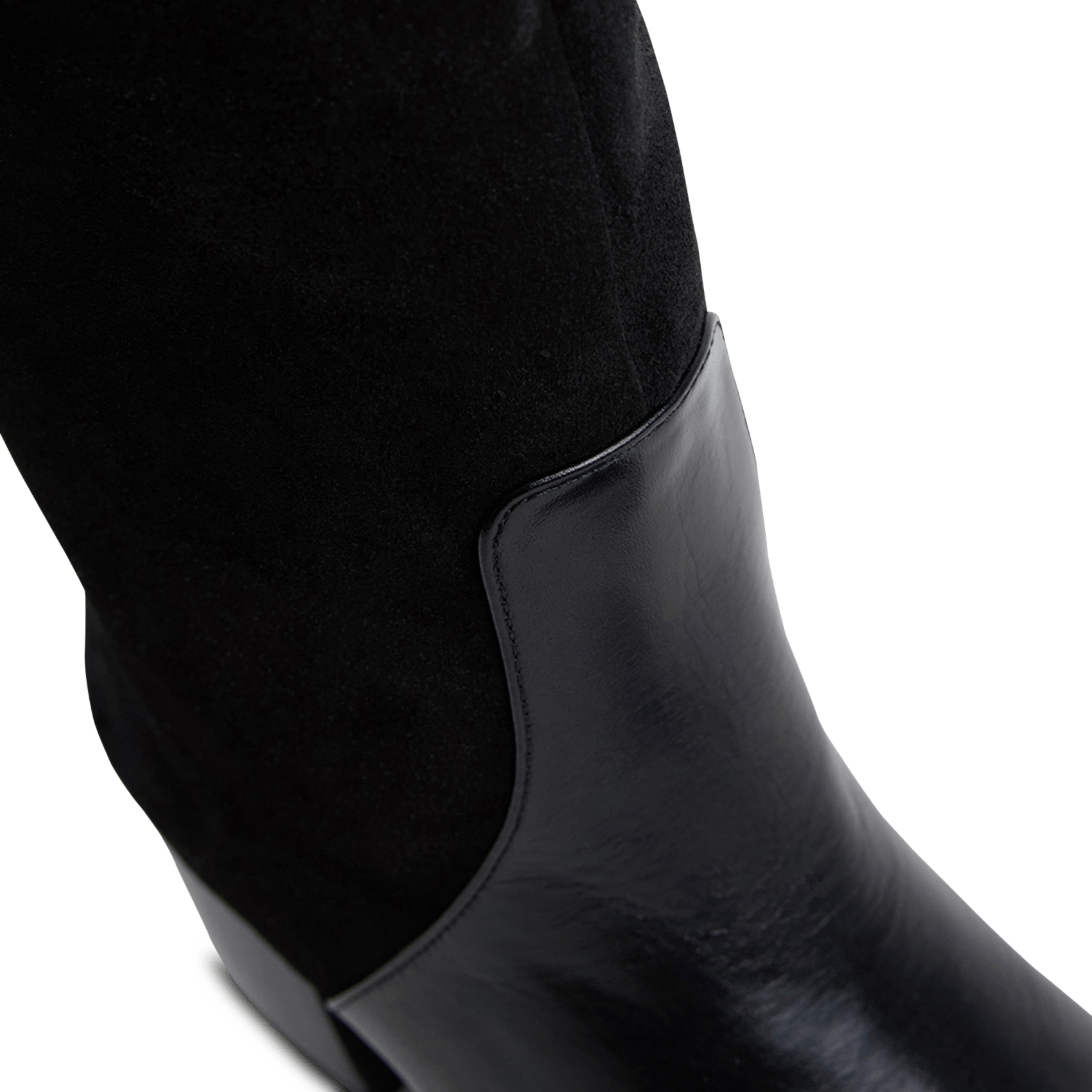 Dual-material leather ankle boots JONAK Black
