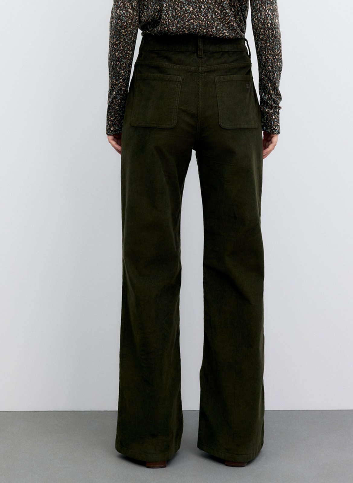 Ausgestellte Hose aus Baumwoll-Mix GERARD DAREL Khaki