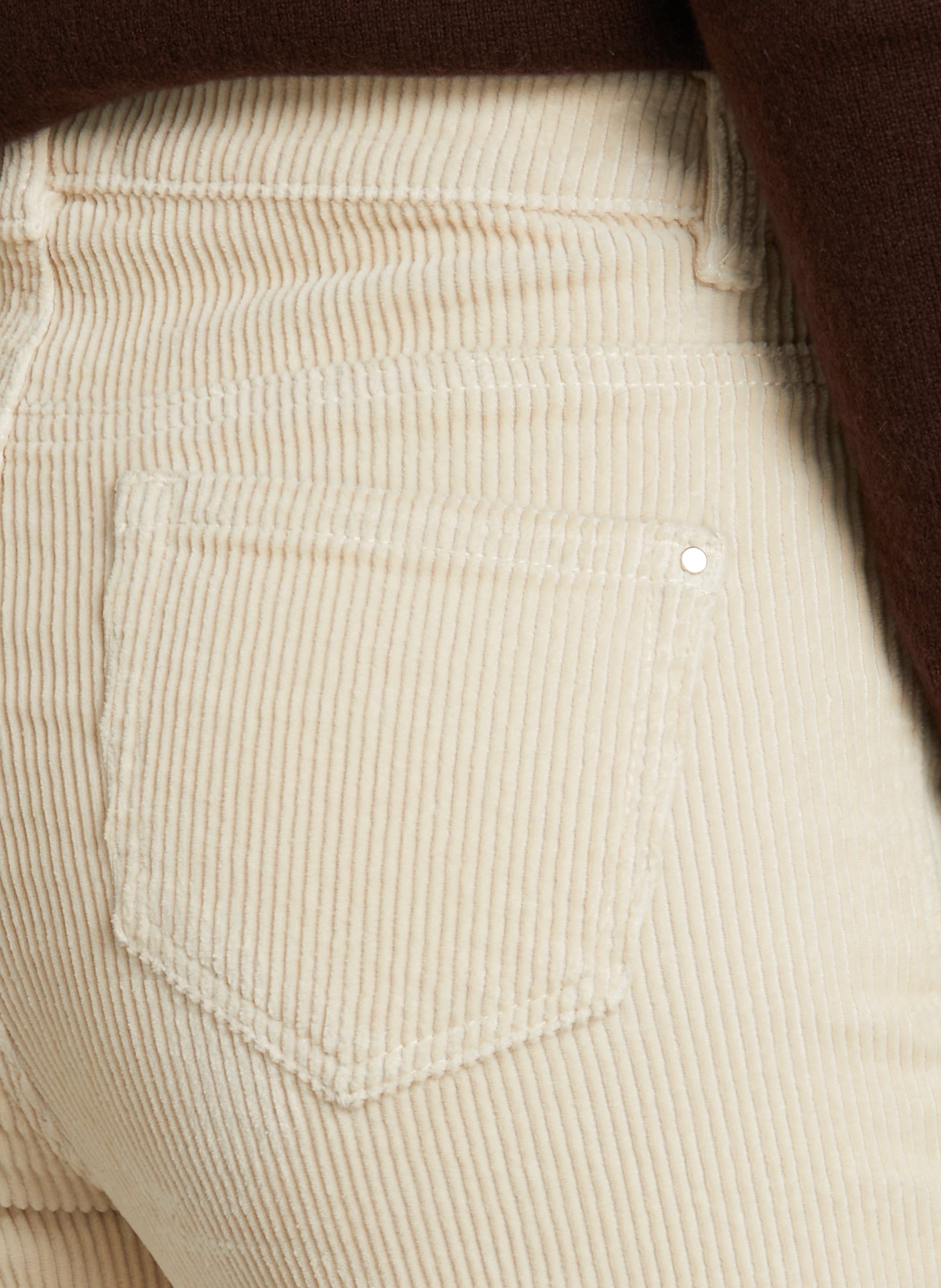 Straight corduroy pants in blended cotton MAISON 123 White