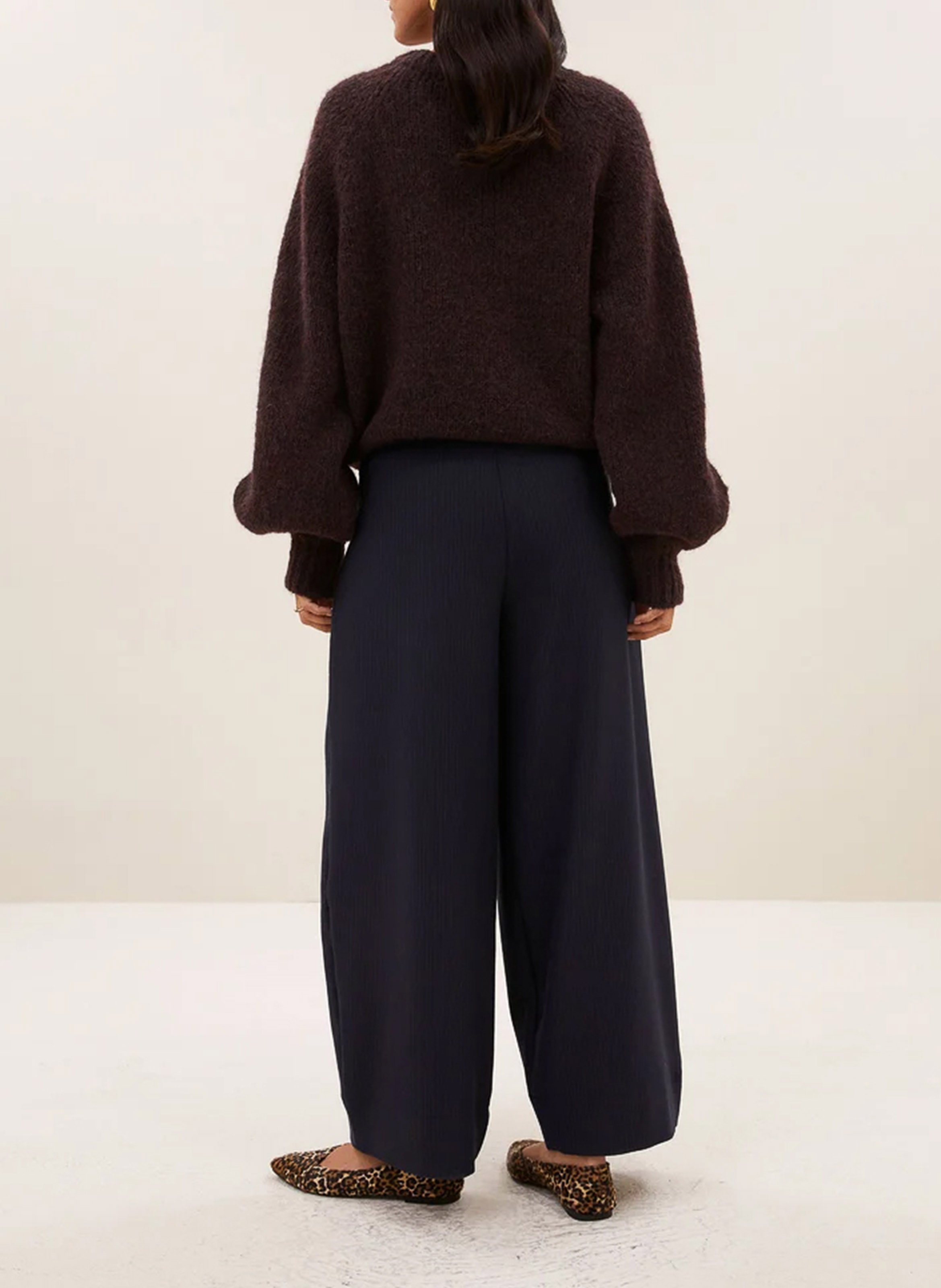 Oversized wool-blend sweater BY BAR Brown
