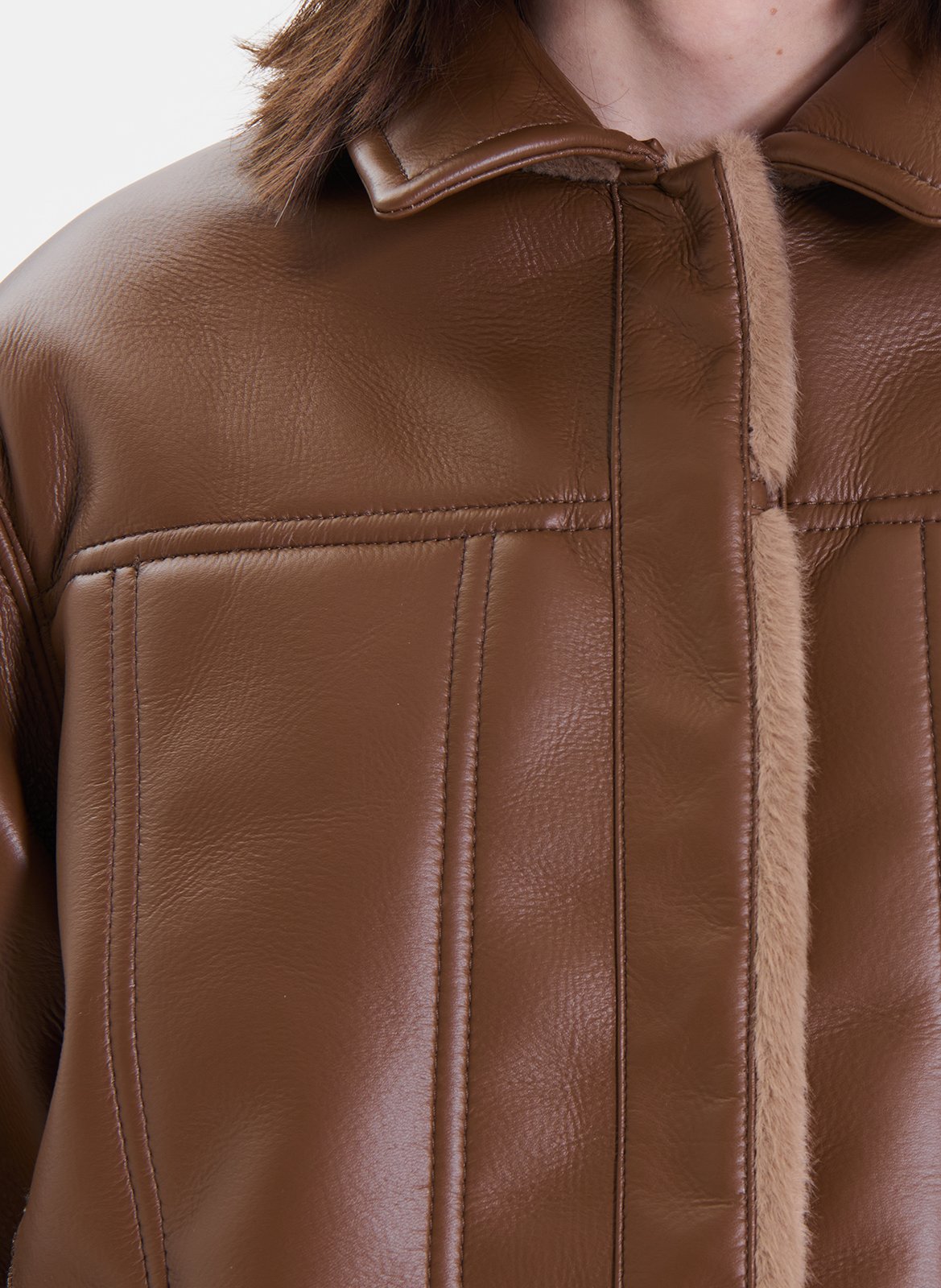 Short reversible oversized jacket ZAPA Brown