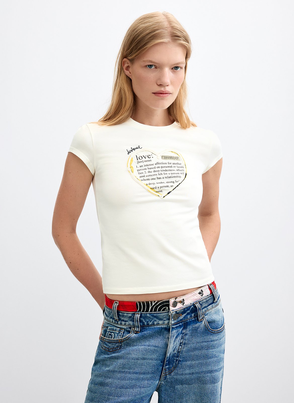 Straight-cut cotton-blend round-neck T-shirt DESIGUAL
