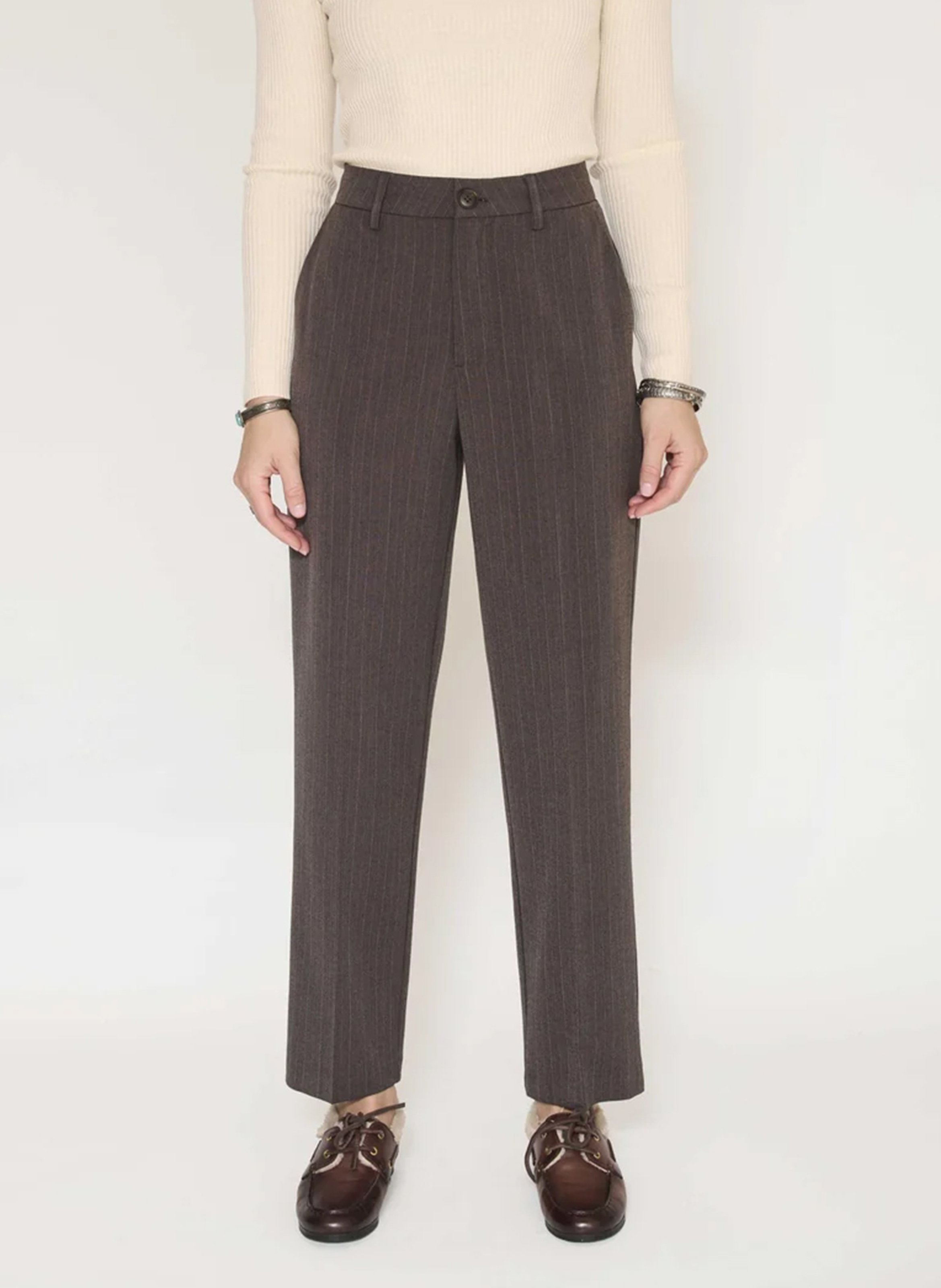 Striped straight-leg pants MKT Brown