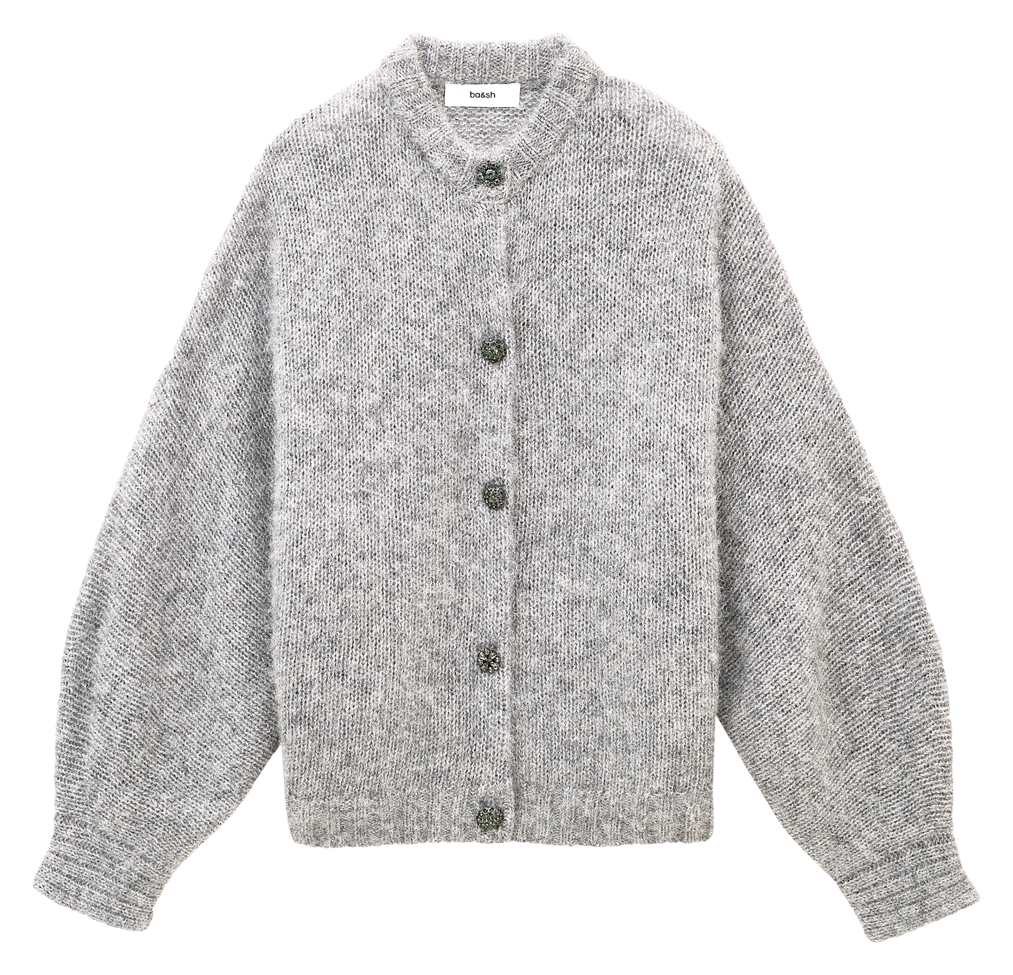 Straight wool-blend cardigan BA&SH Grey