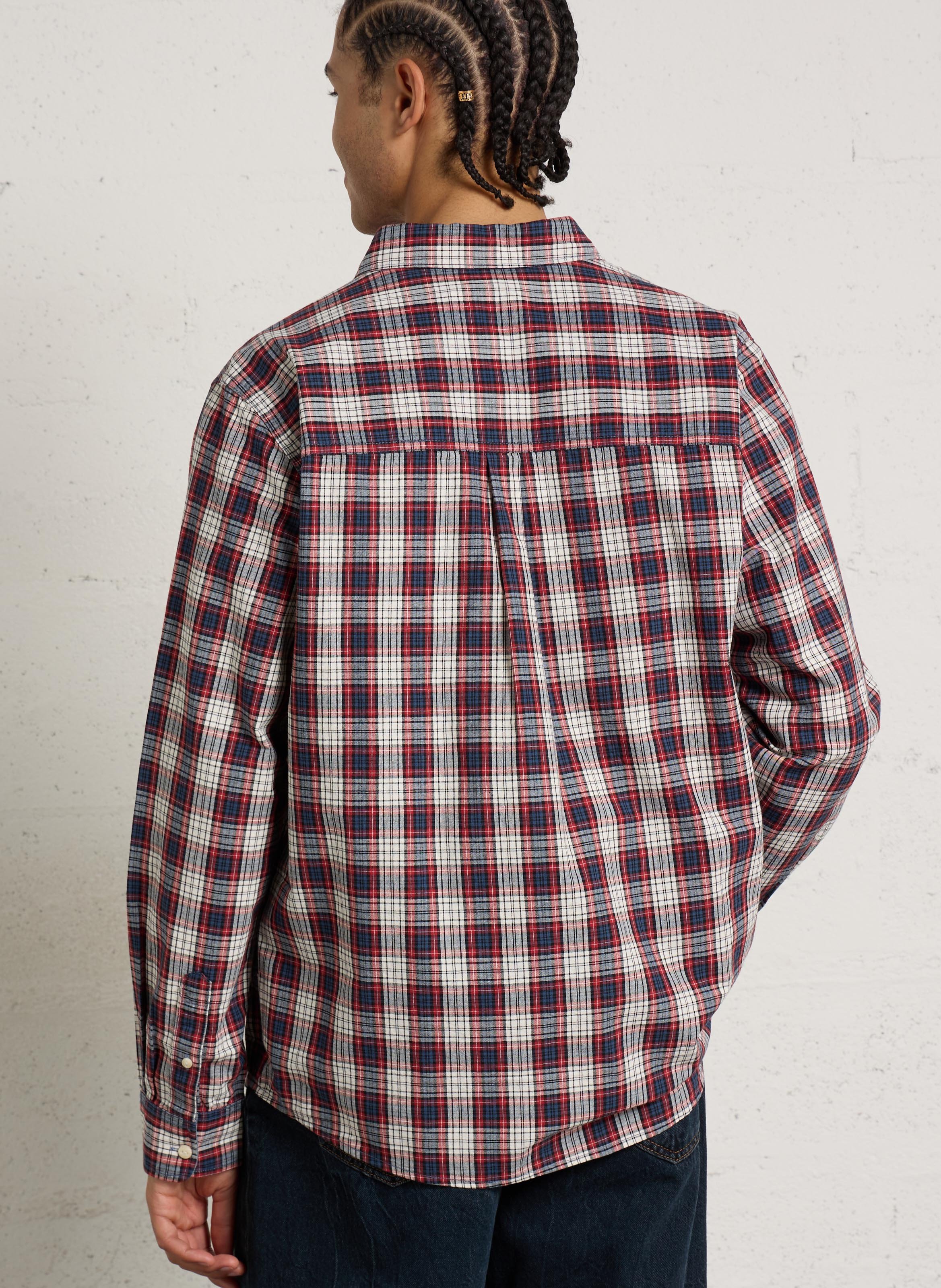 Straight cotton shirt PEPE JEANS Red