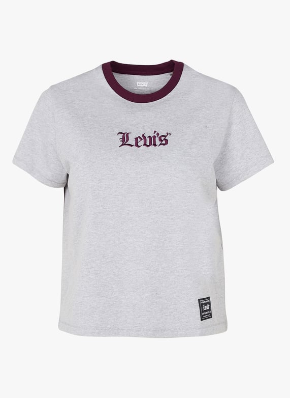 Tee-Shirt col rond en coton brodé Graphic classic tee Gris Levi's