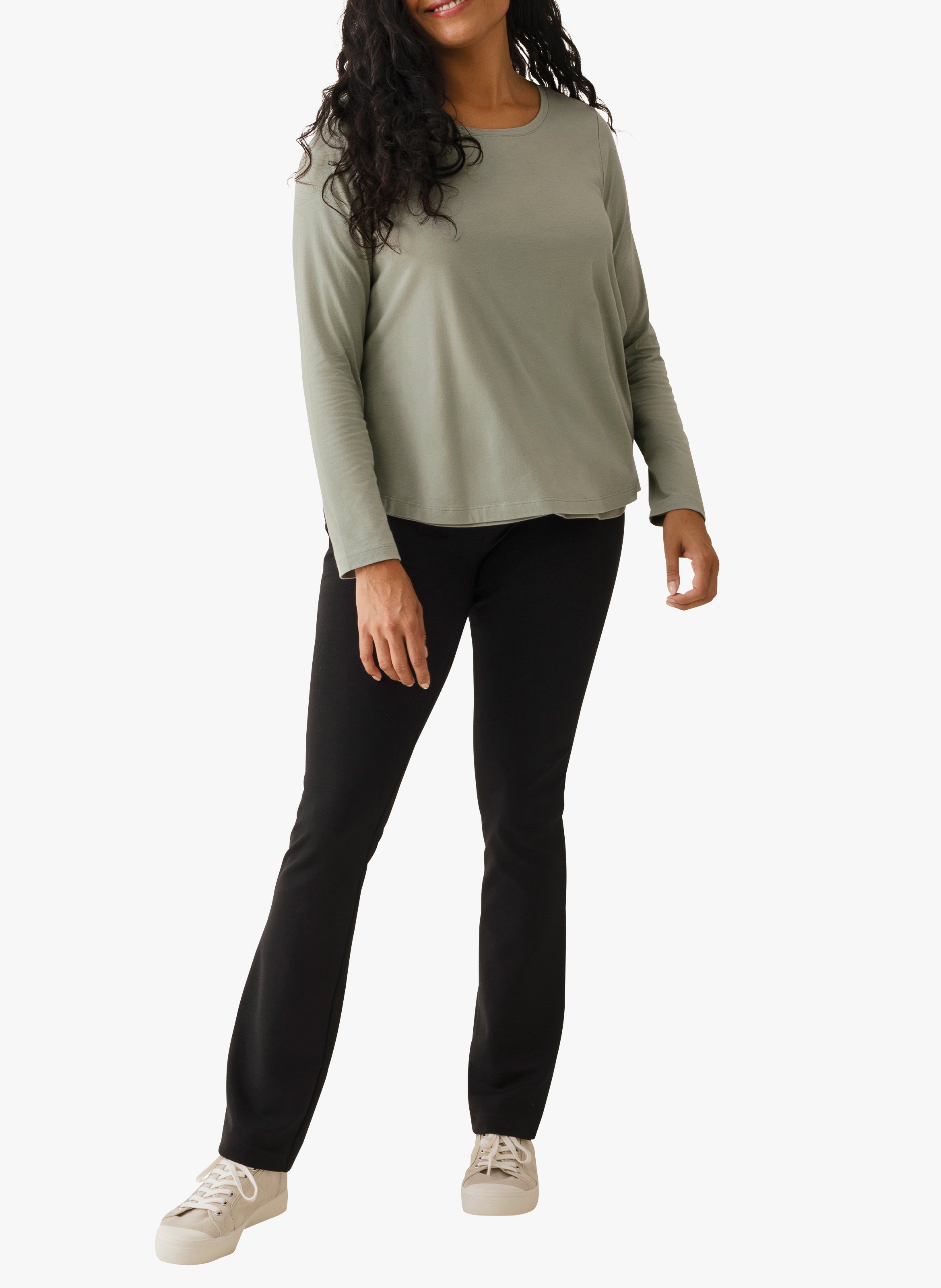 Tee-shirt col rond en coton bio mélangé  BOOB Vert