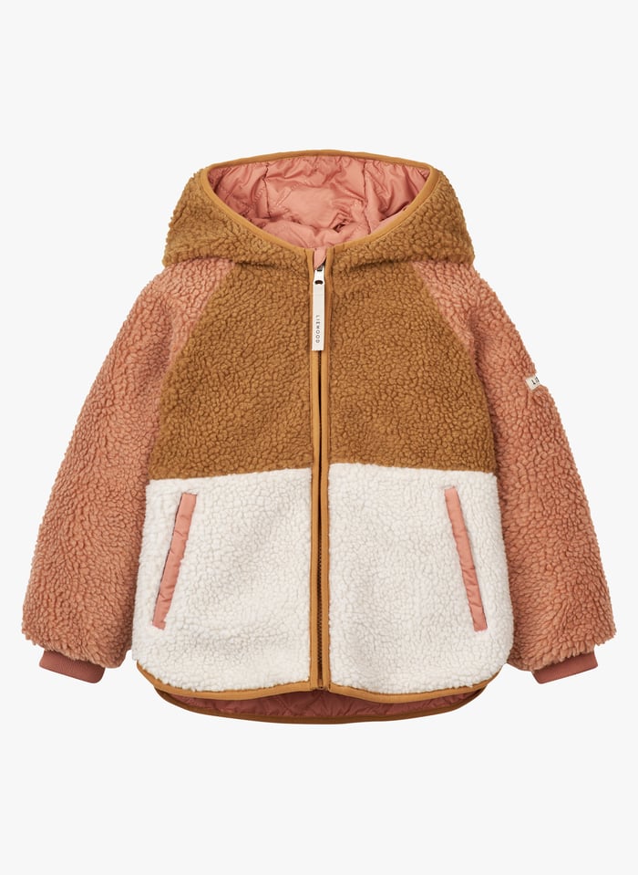 Reversible Jacket With Printed Sherpa Hood Tuscany Rose Mix