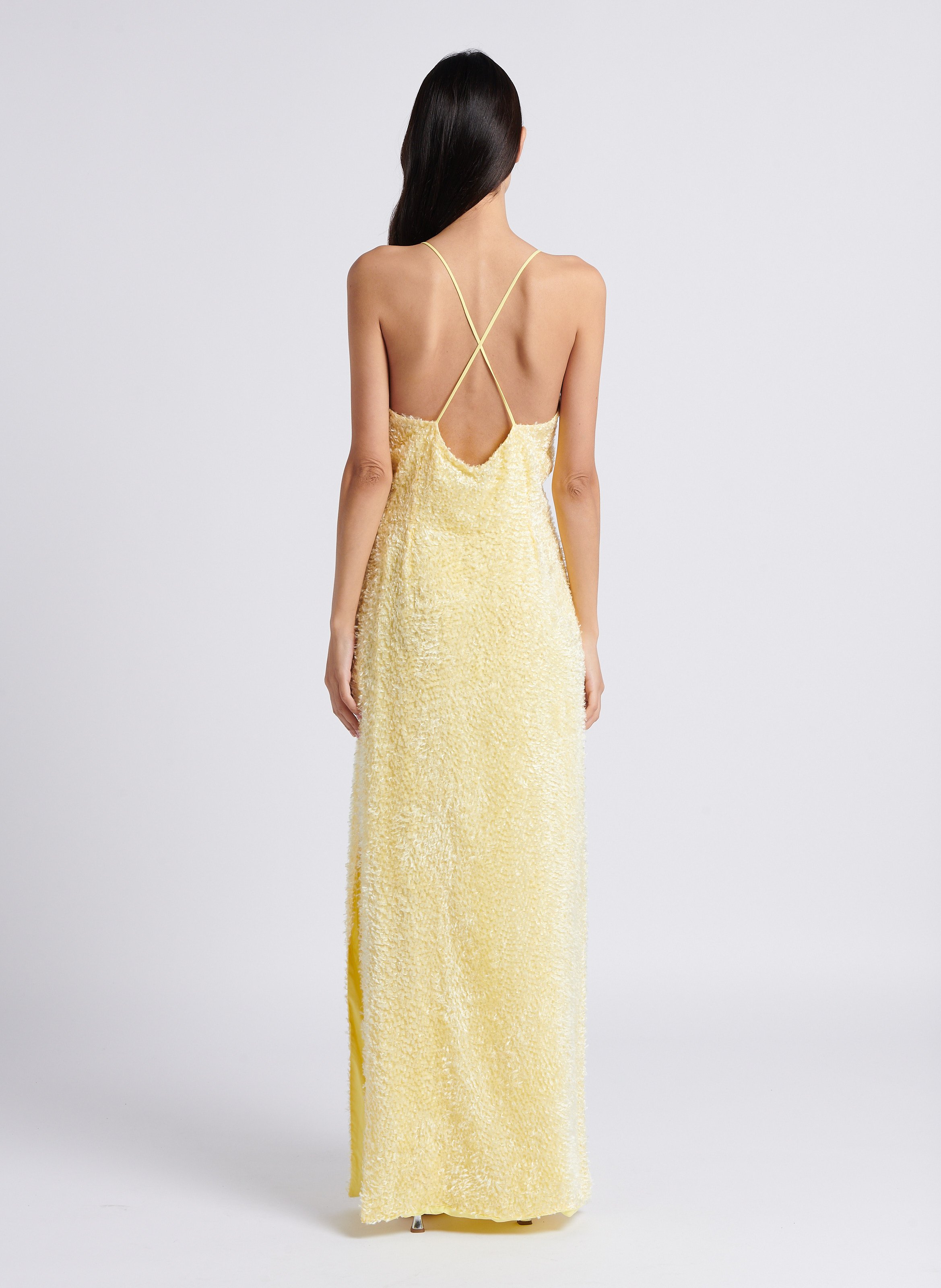 Robe longue col V MARGAUX LONNBERG Jaune