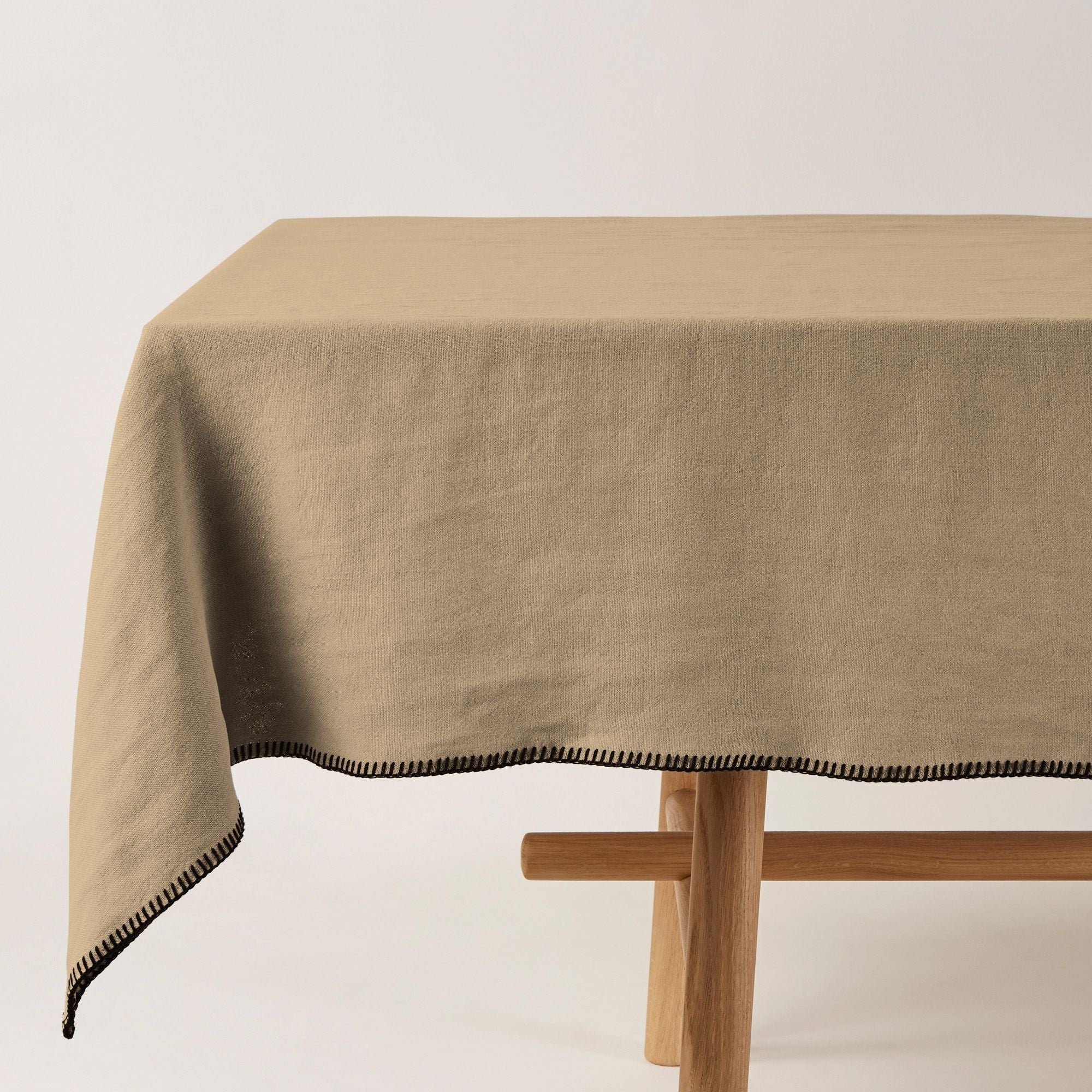 NINO - Rectangular linen tablecloth MADURA Beige