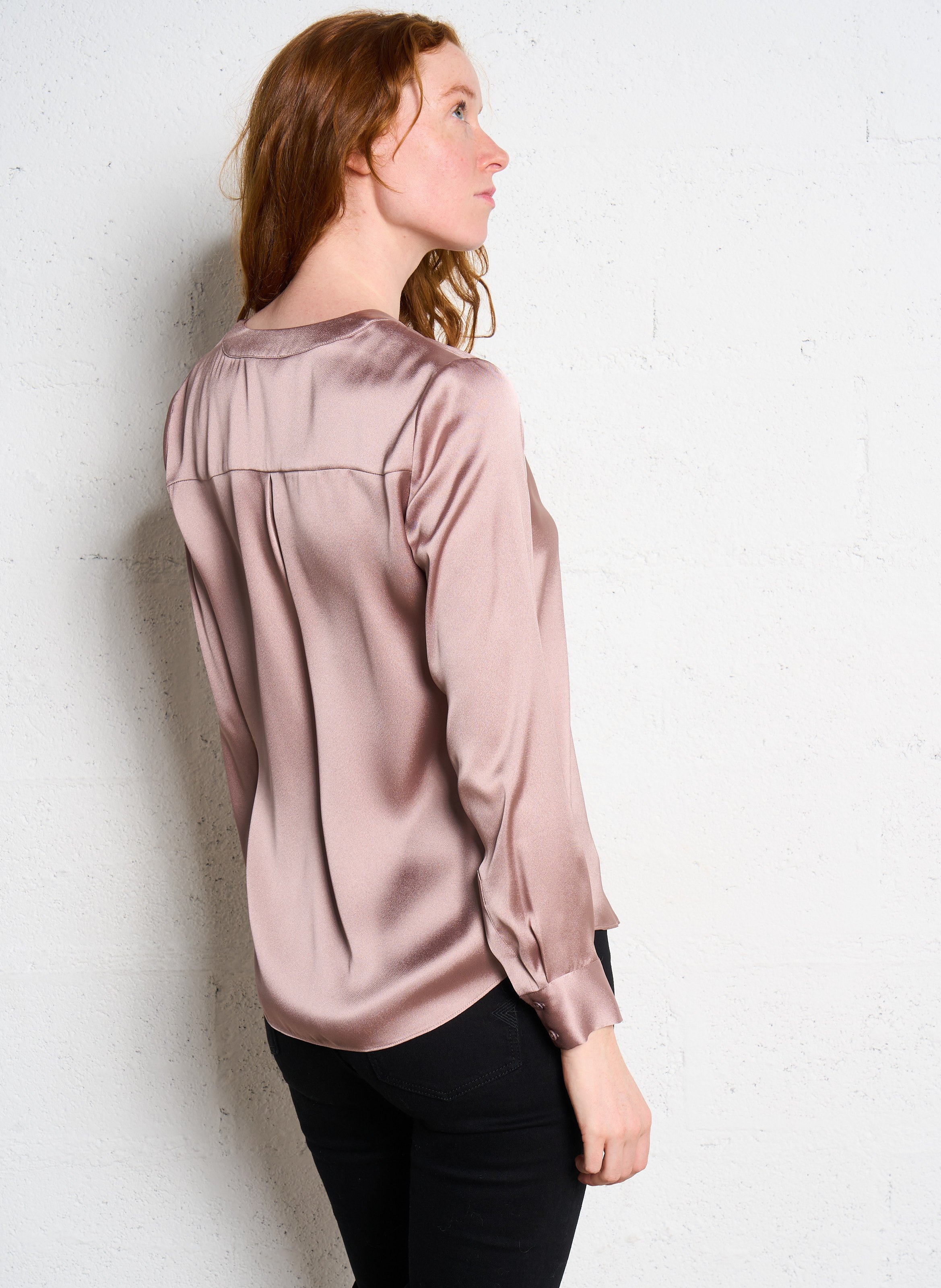 Tunisian collar blouse MAISON 123 Pink