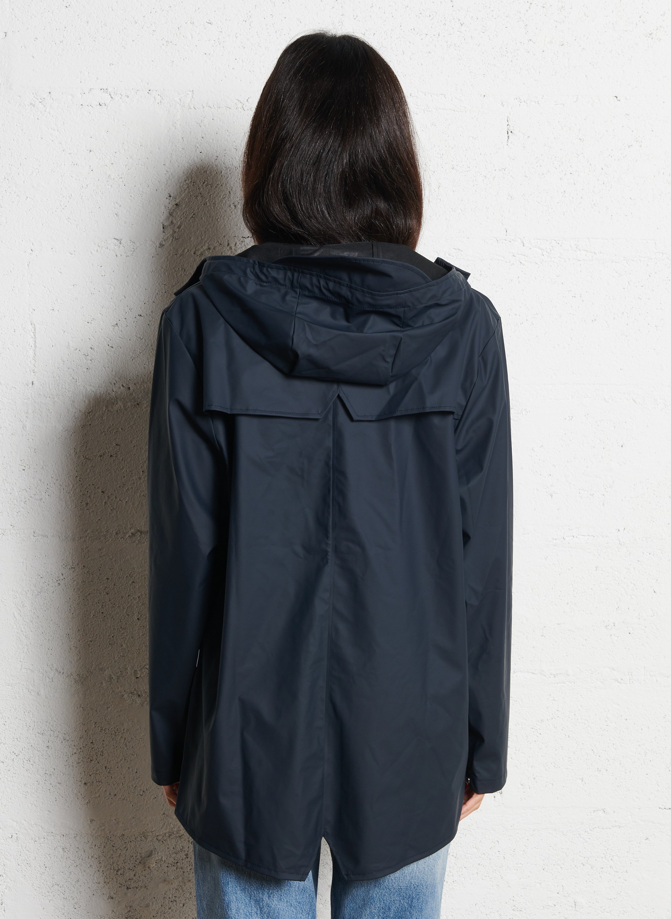 Hooded waterproof windcheater RAINS Blue