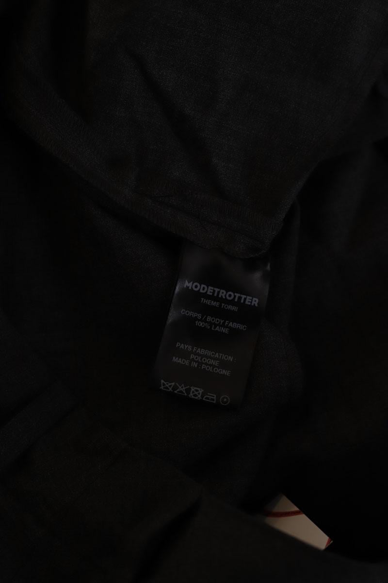 Pantalon droit en laine MODETROTTER - Seconde Main Gris