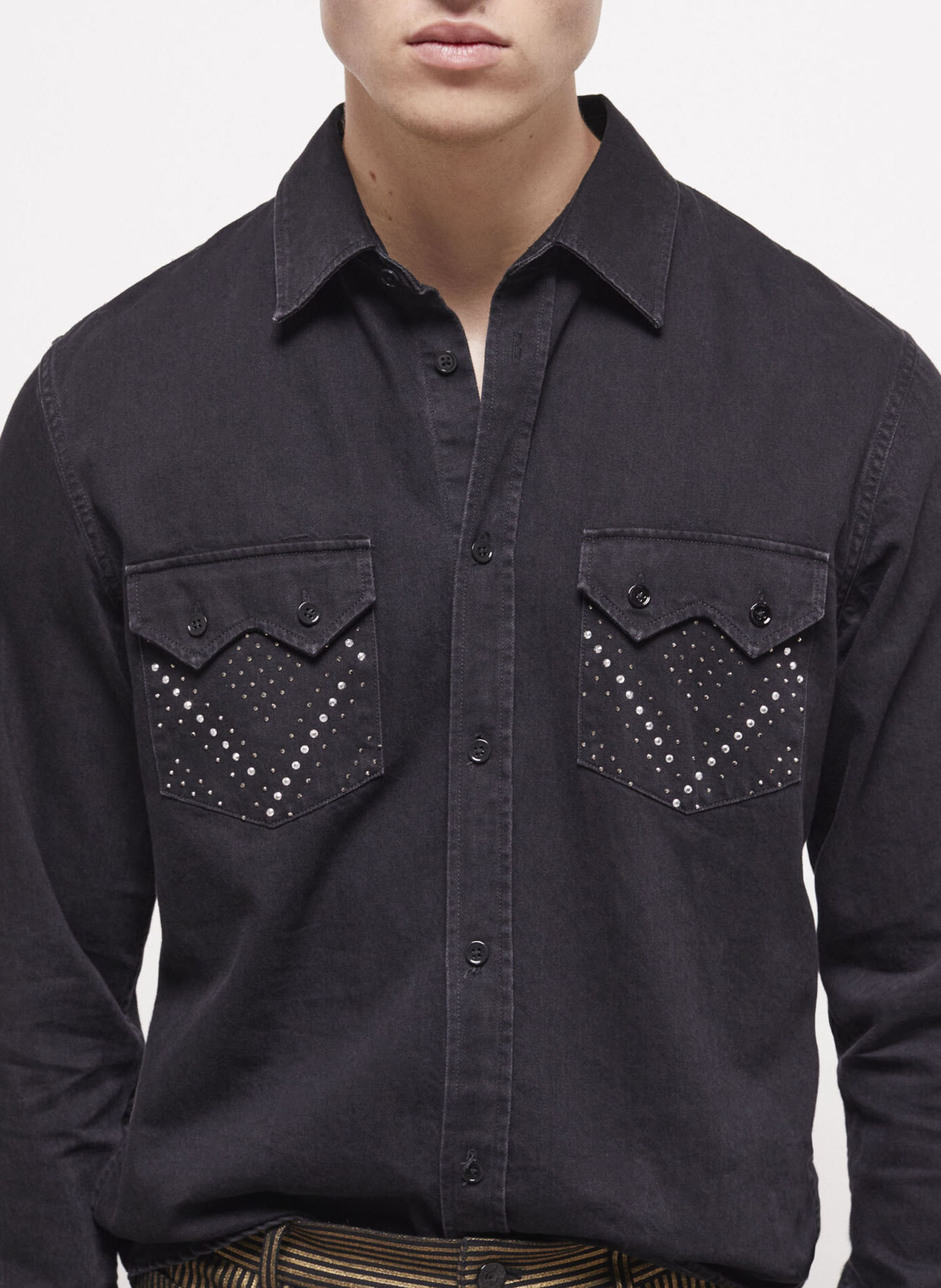 Chemise à clous en coton THE KOOPLES Bleu