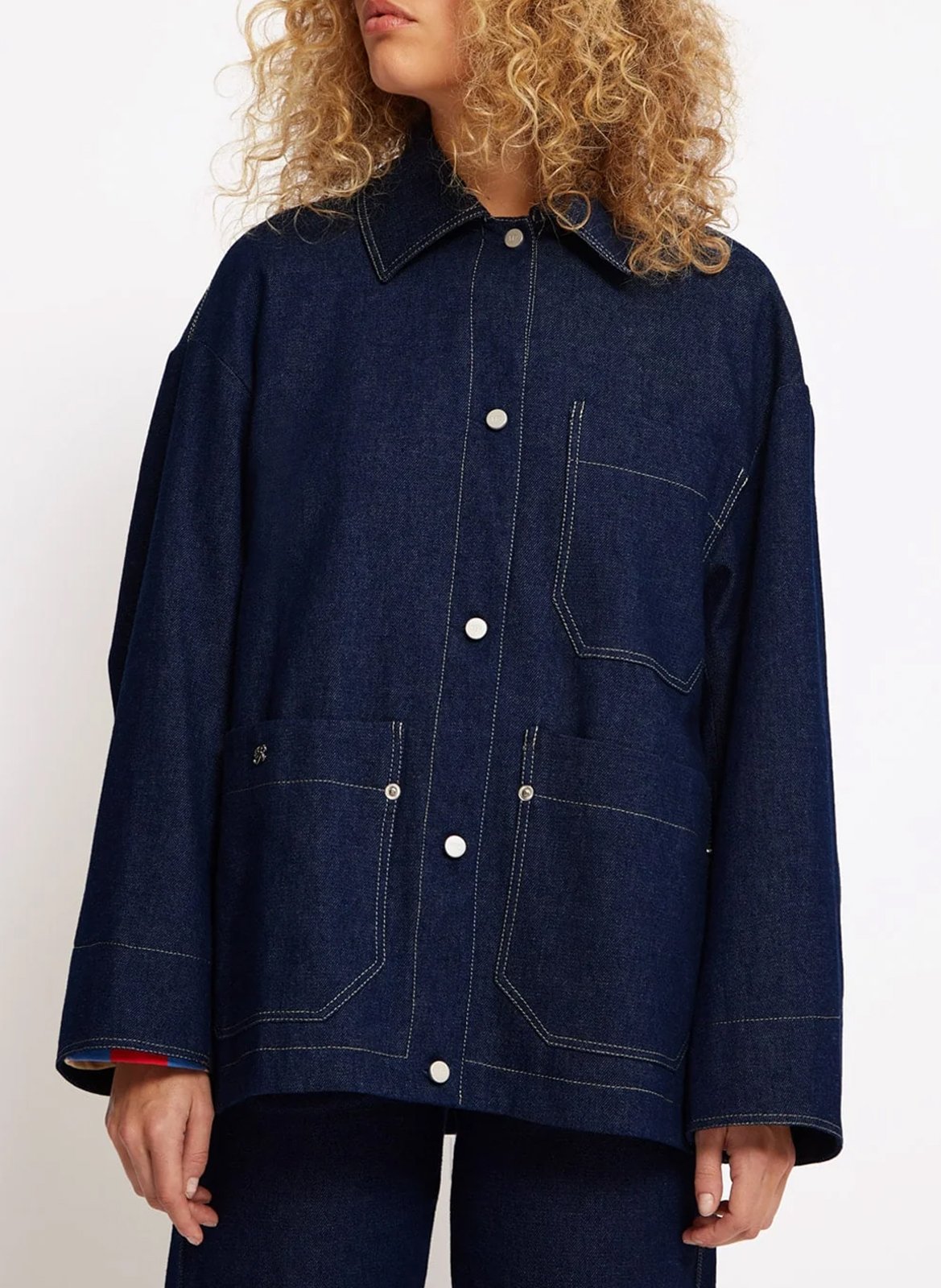 Veste oversize en coton ROSEANNA Bleu
