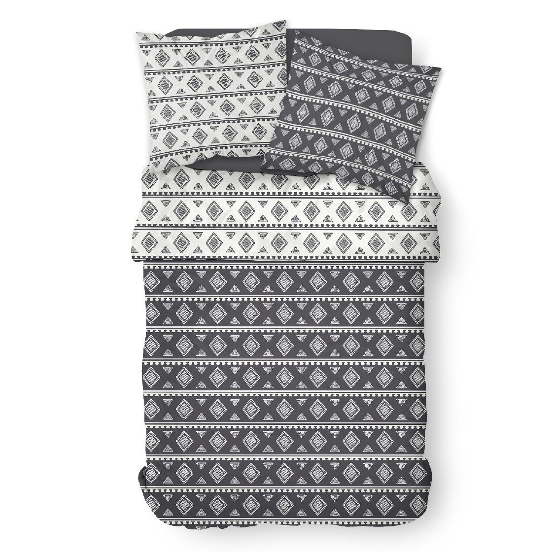 Printed cotton bedding set TODAY LINGE DE MAISON Black