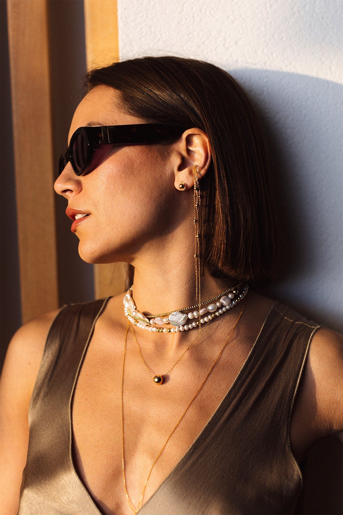 Long necklace - gold YAY Golden