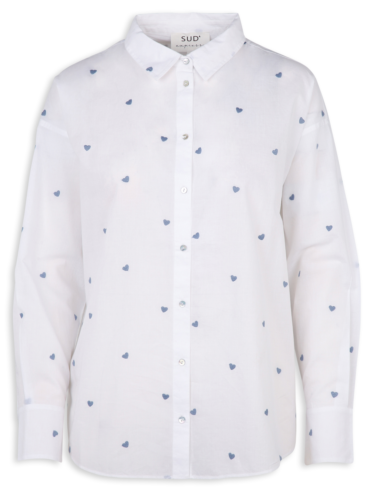 Katoenen oversized blouse SUD EXPRESS Wit